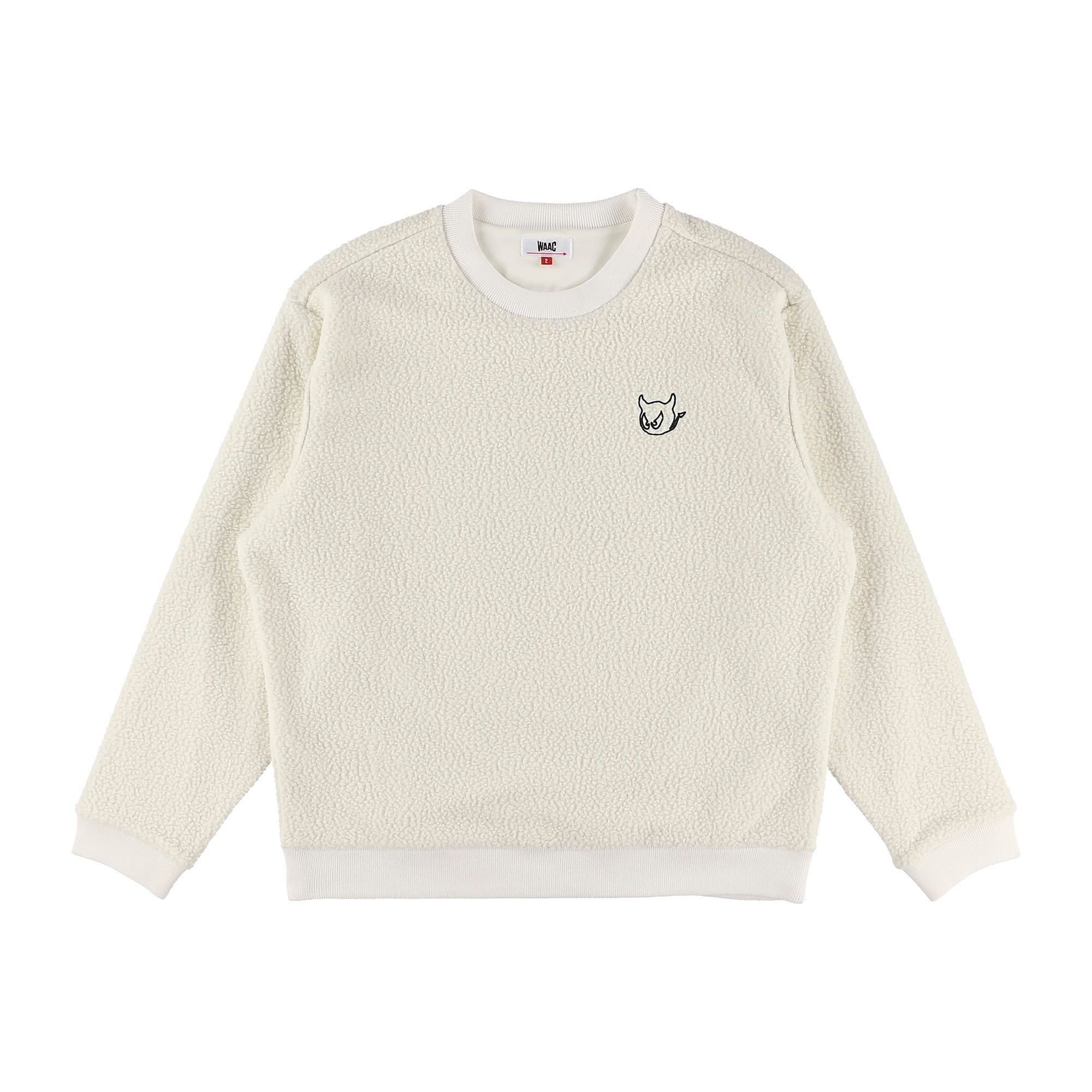 MENS リサイクルボアフリース 長袖プルオーバー ホワイト/072234041