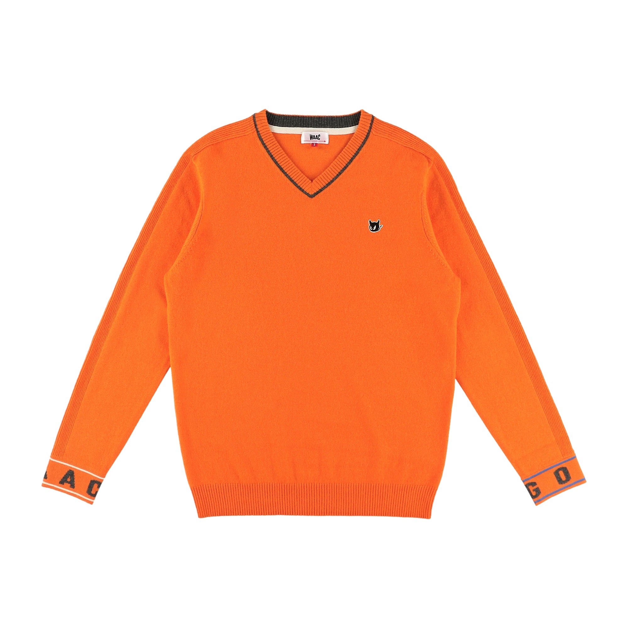 MENS AURORAカシミヤ 長袖プルオーバー オレンジ/072234702