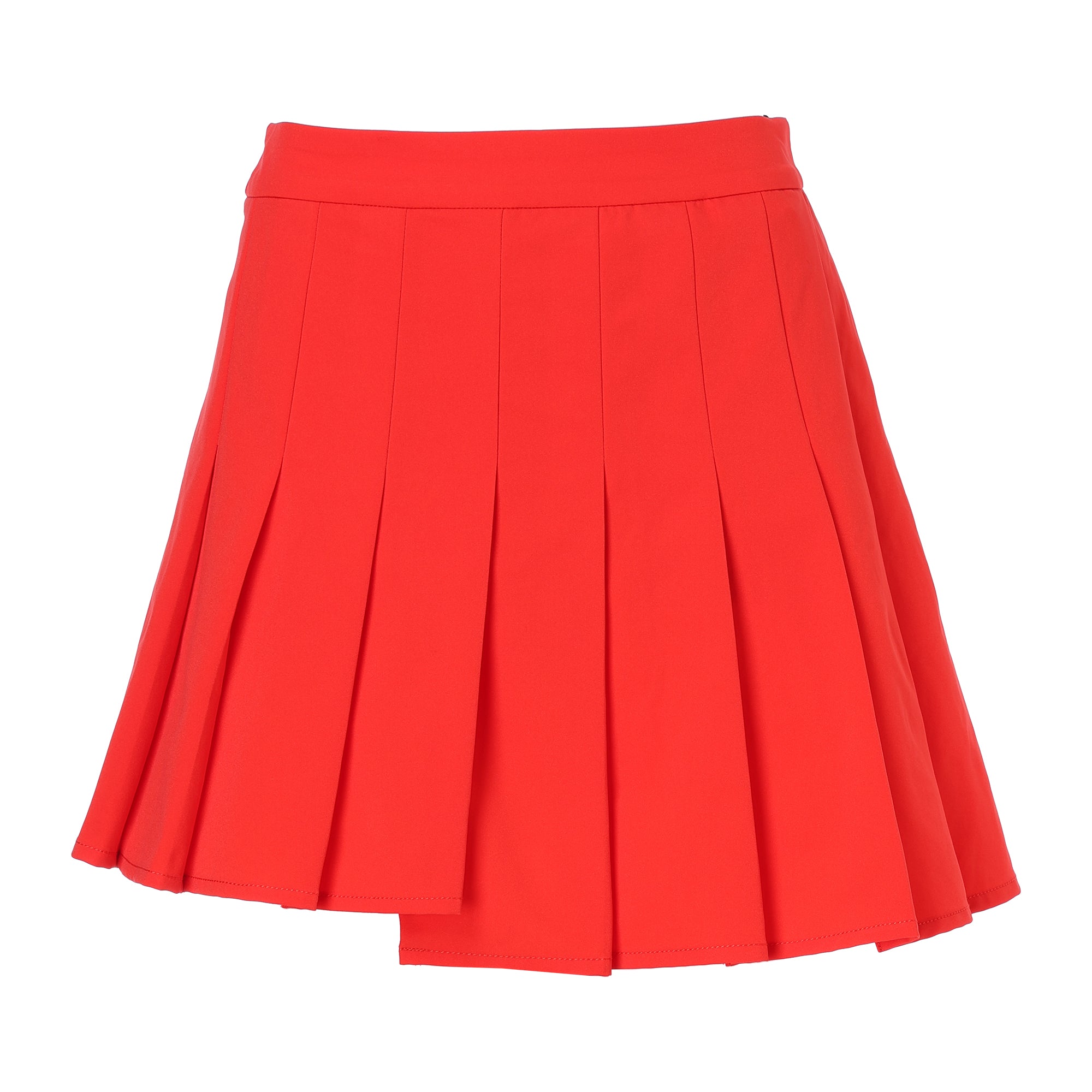 【25SS 新作】WOMEN アシンメトリープリーツスカート レッド