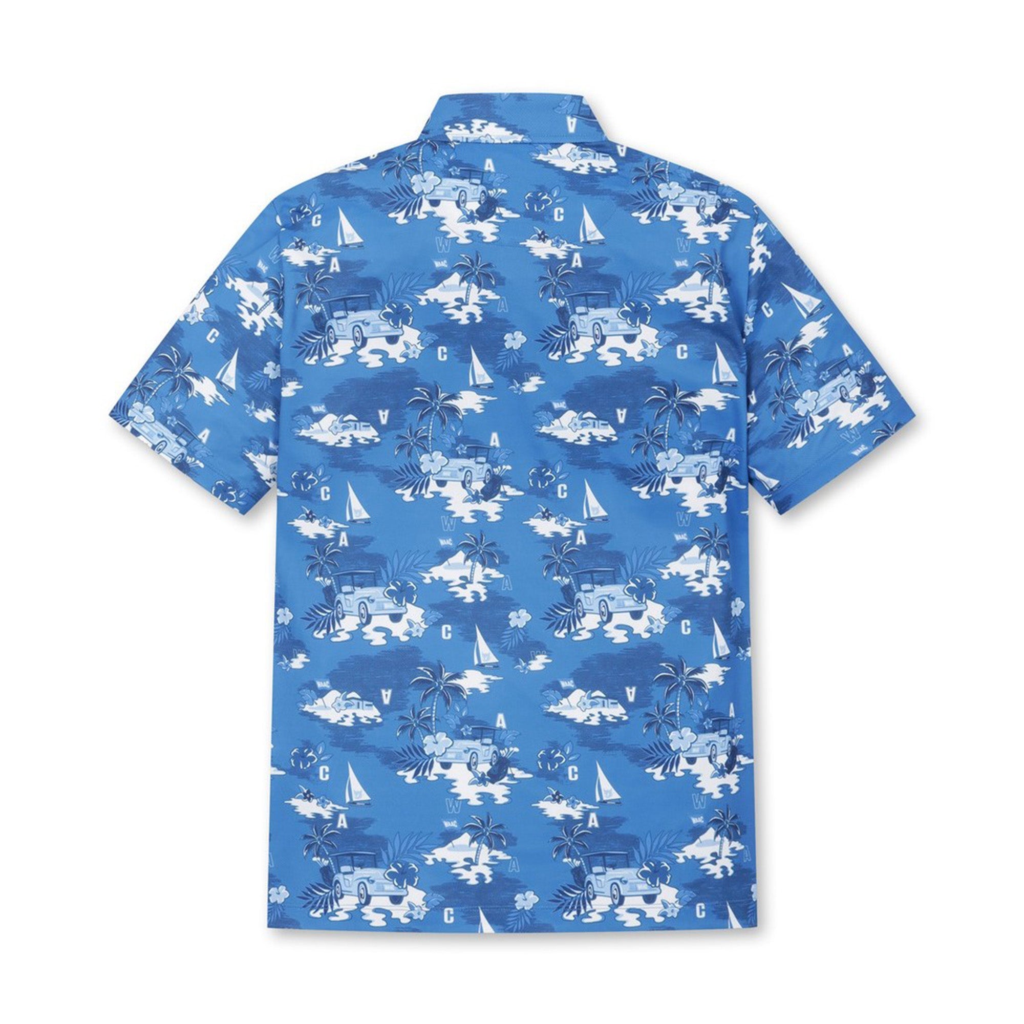 【25SS 新作】MEN リゾートパターンポロシャツ ネイビー