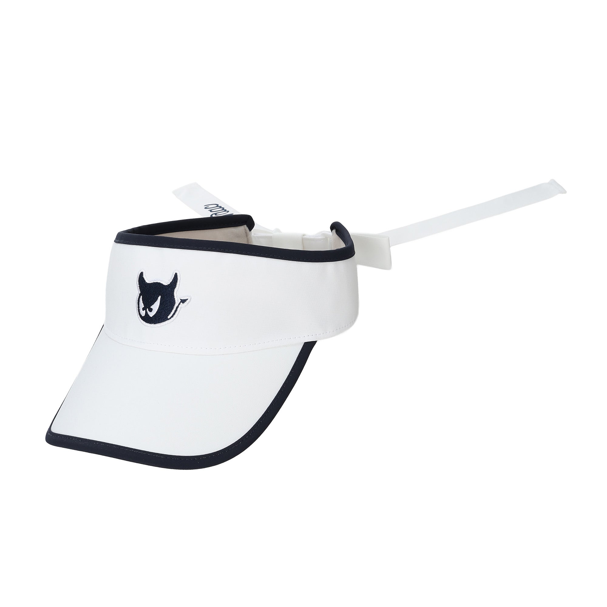 UNISEX リボン付きバイザー ホワイト