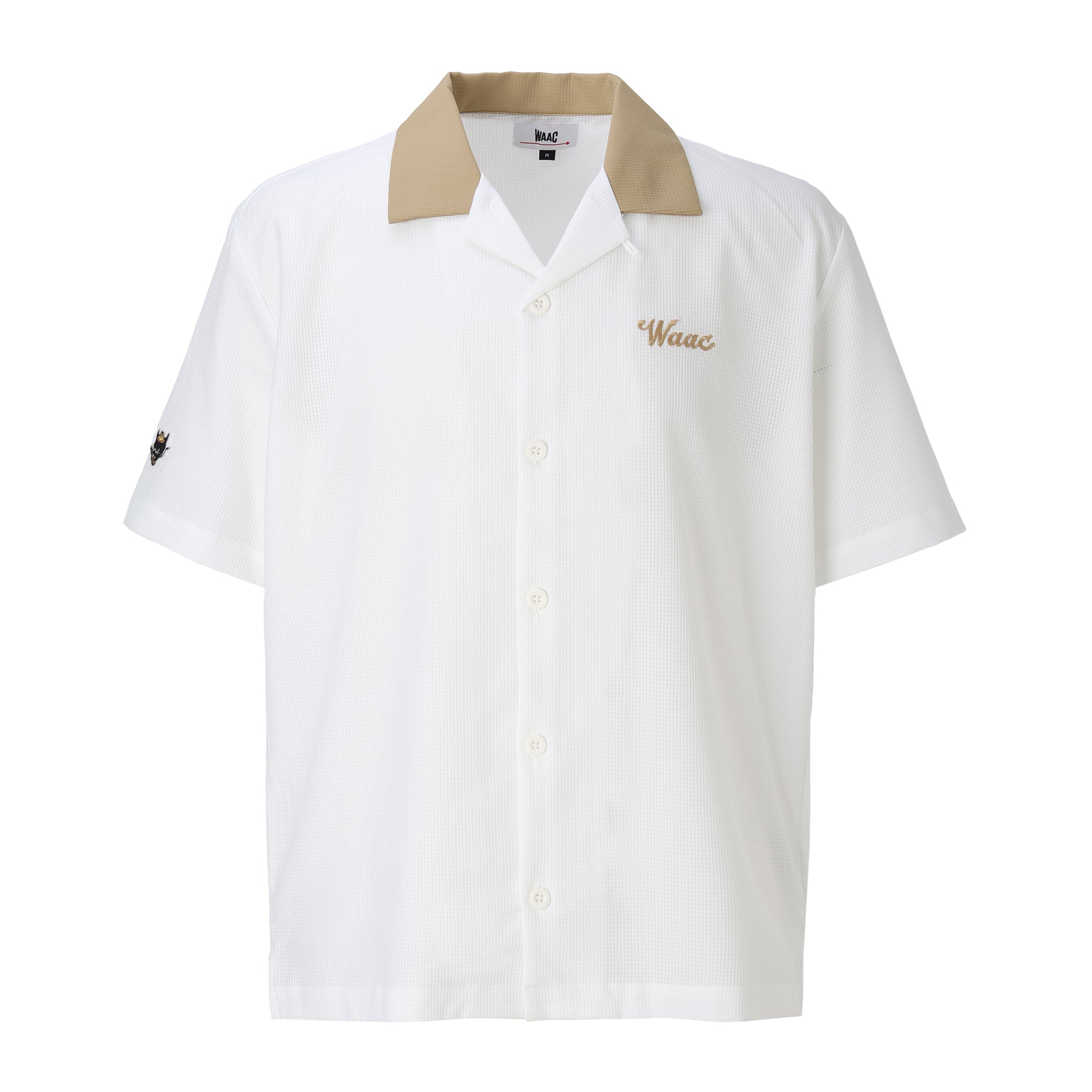 MEN DotAir®バックプリントオープンカラーシャツ ホワイト