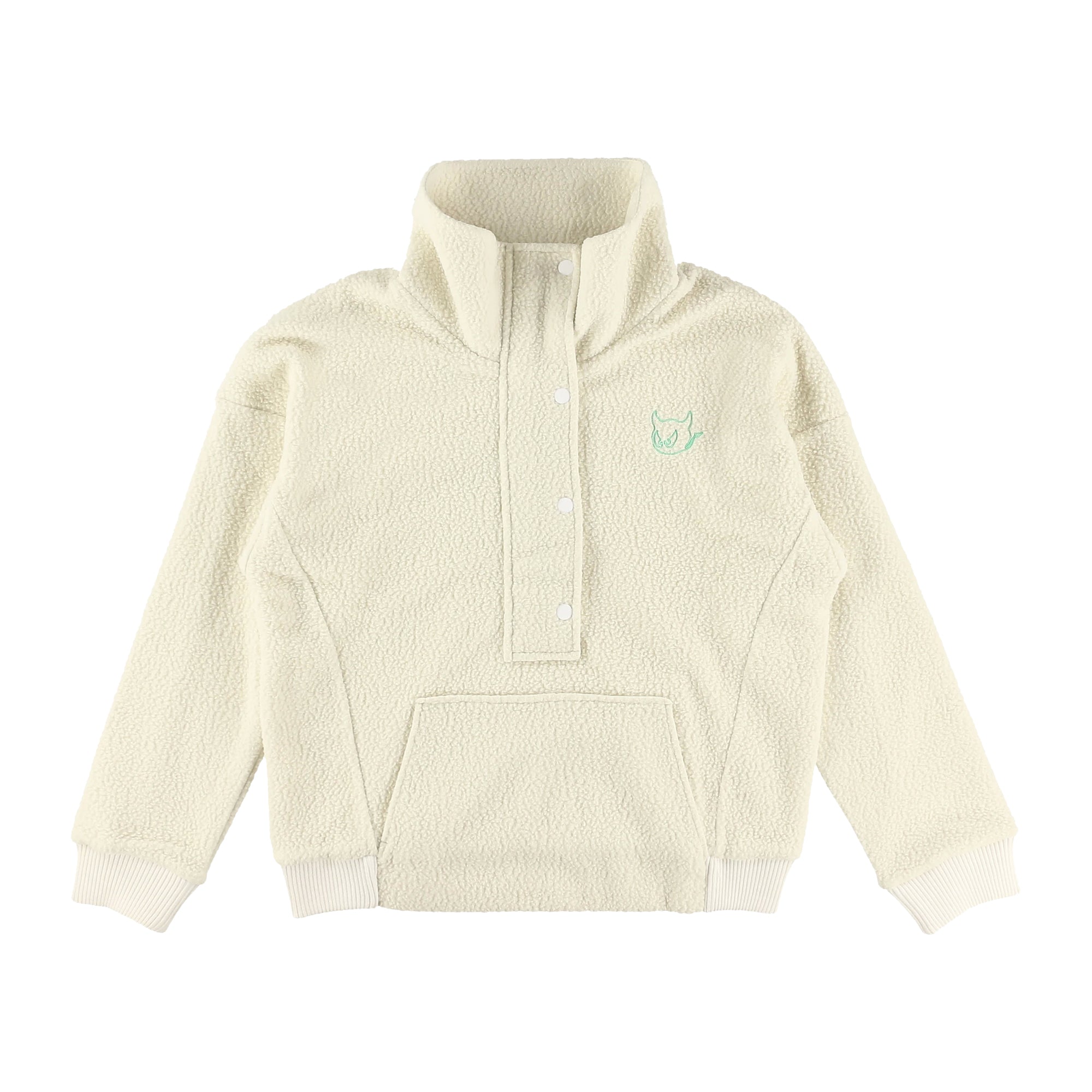 WOMENS リサイクルボアフリース 長袖プルオーバー ホワイト/072234091