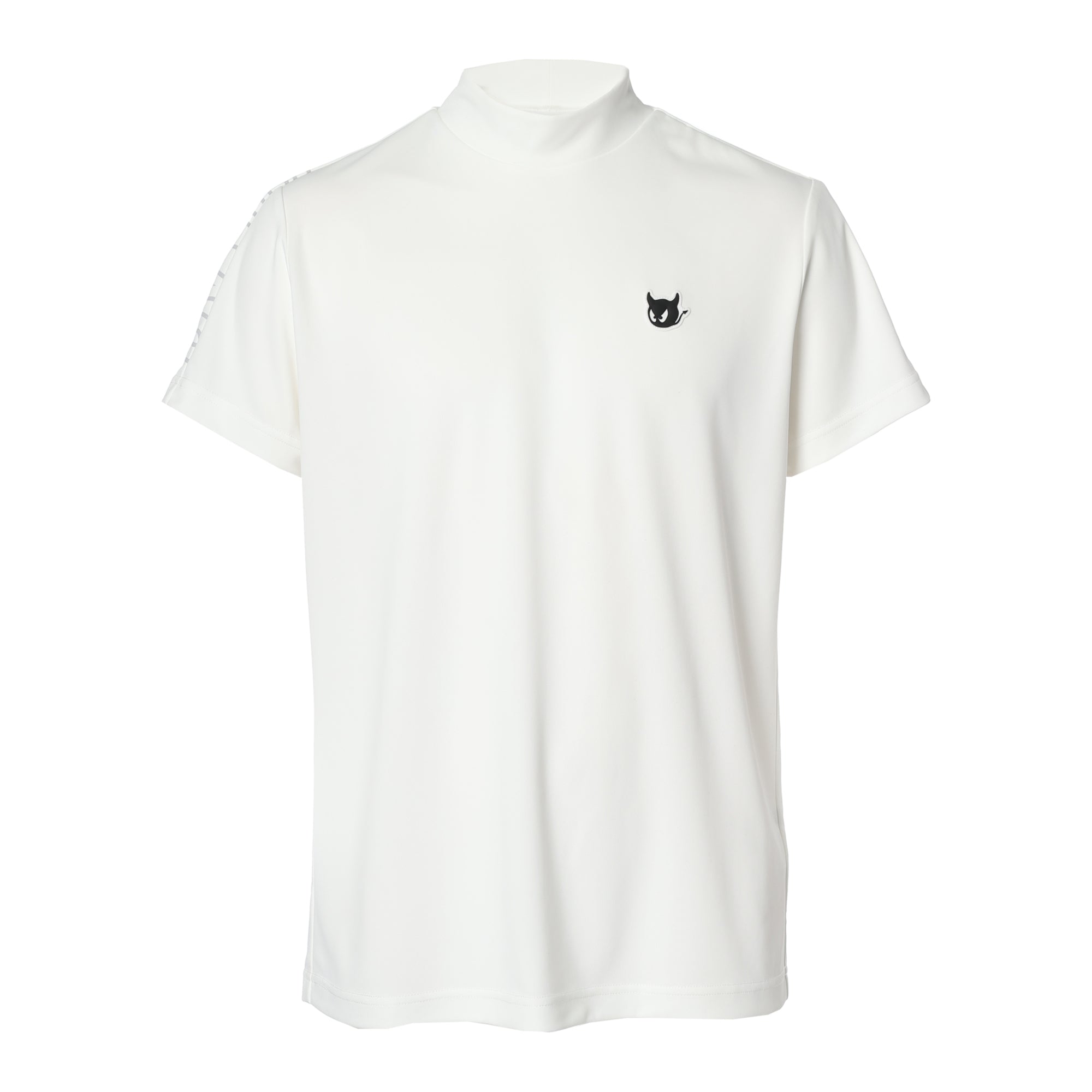 MENS バックハニカム 半袖モックネック ホワイト/072244010