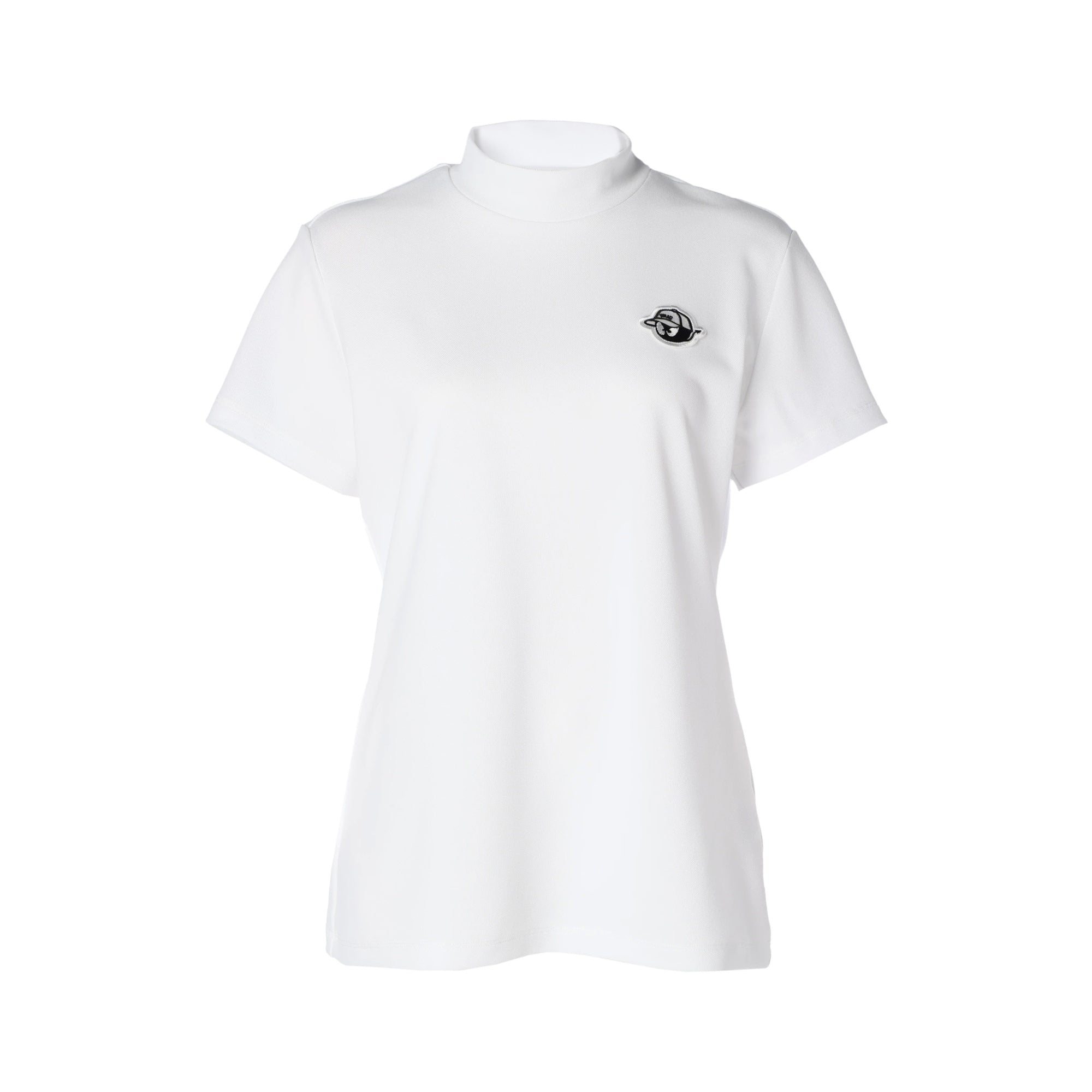 WOMEN リサイクル鹿の子モックネック ホワイト