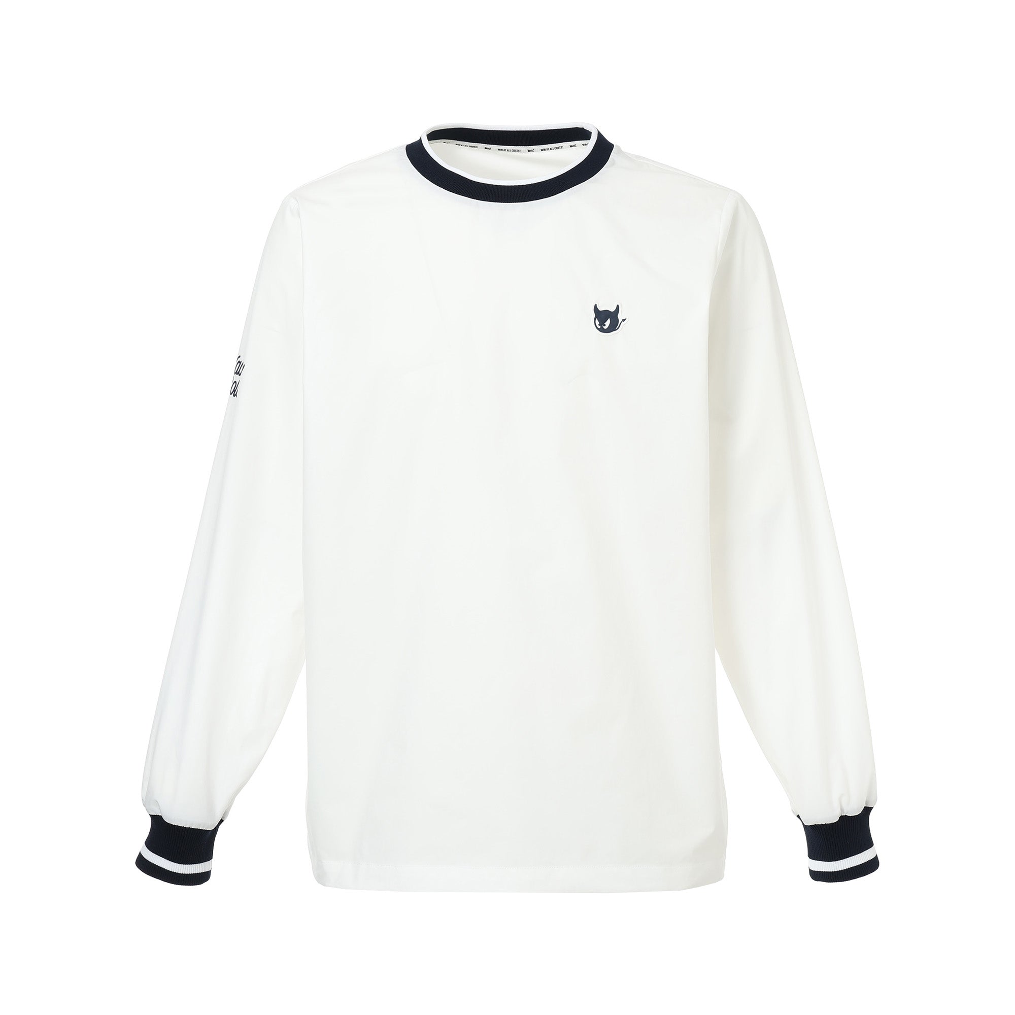 MEN ストレッチタフタバックロゴプルオーバー ホワイト