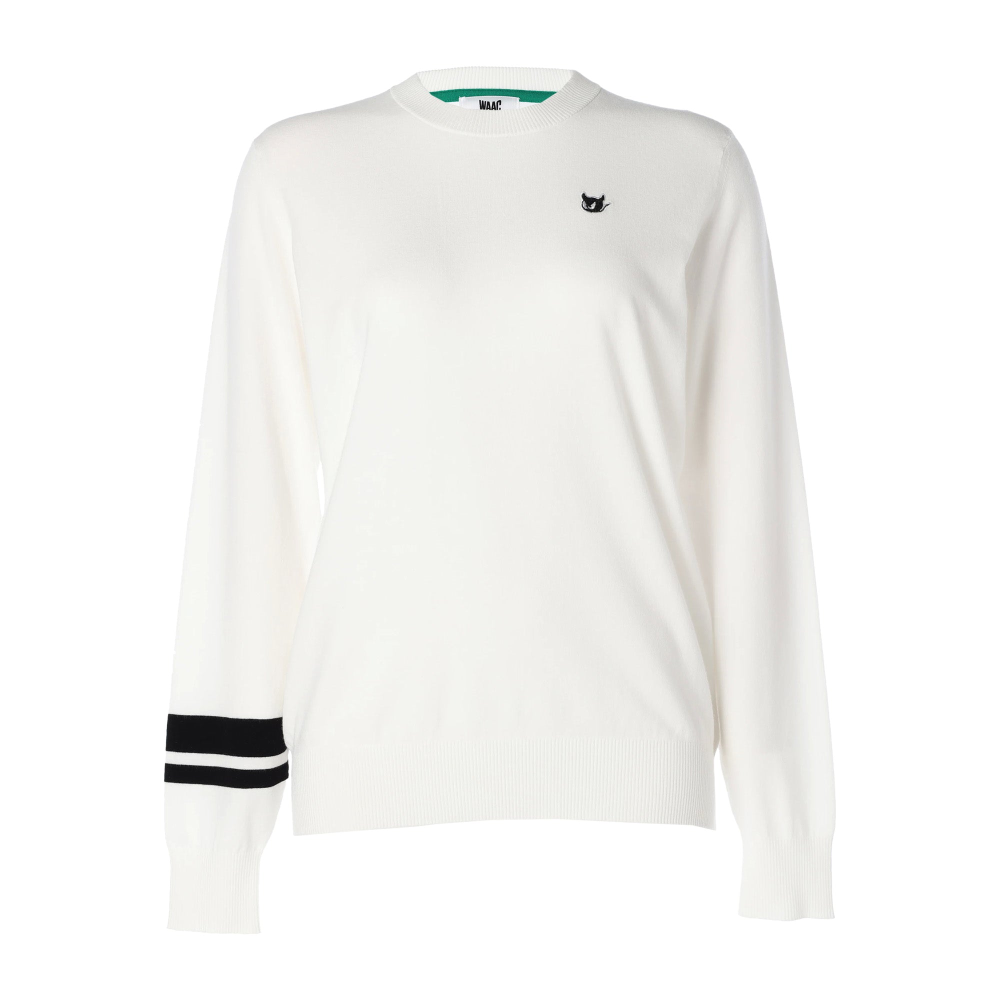 WOMENS ソフトタッチベーシックニット 長袖プルオーバー ホワイト/072242762