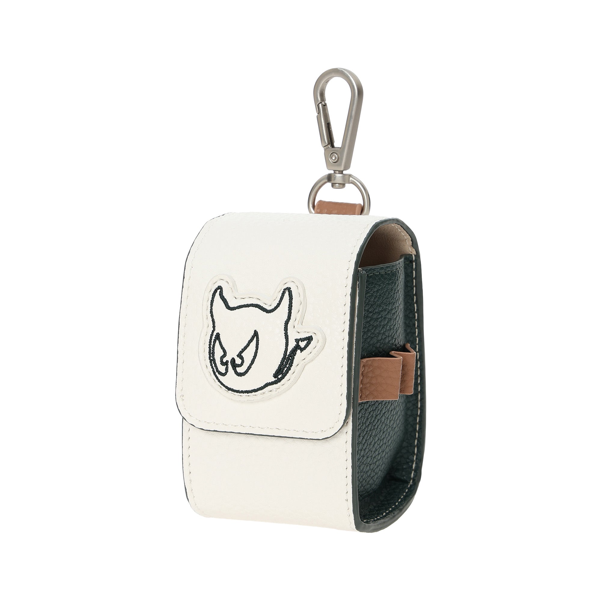 UNISEX Grainy Leather ボールポーチ アイボリー