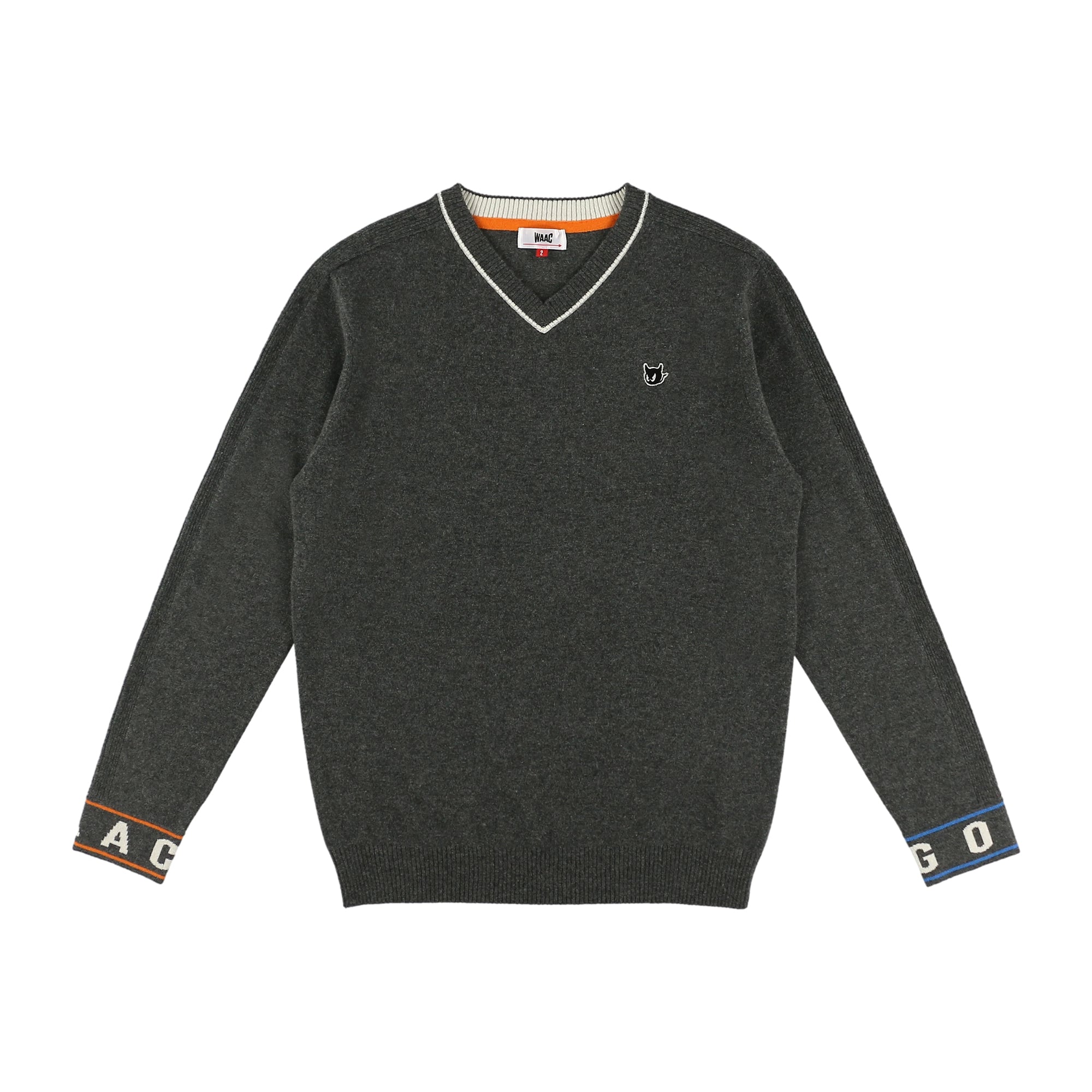 MENS AURORAカシミヤ 長袖プルオーバー チャコール/072234702