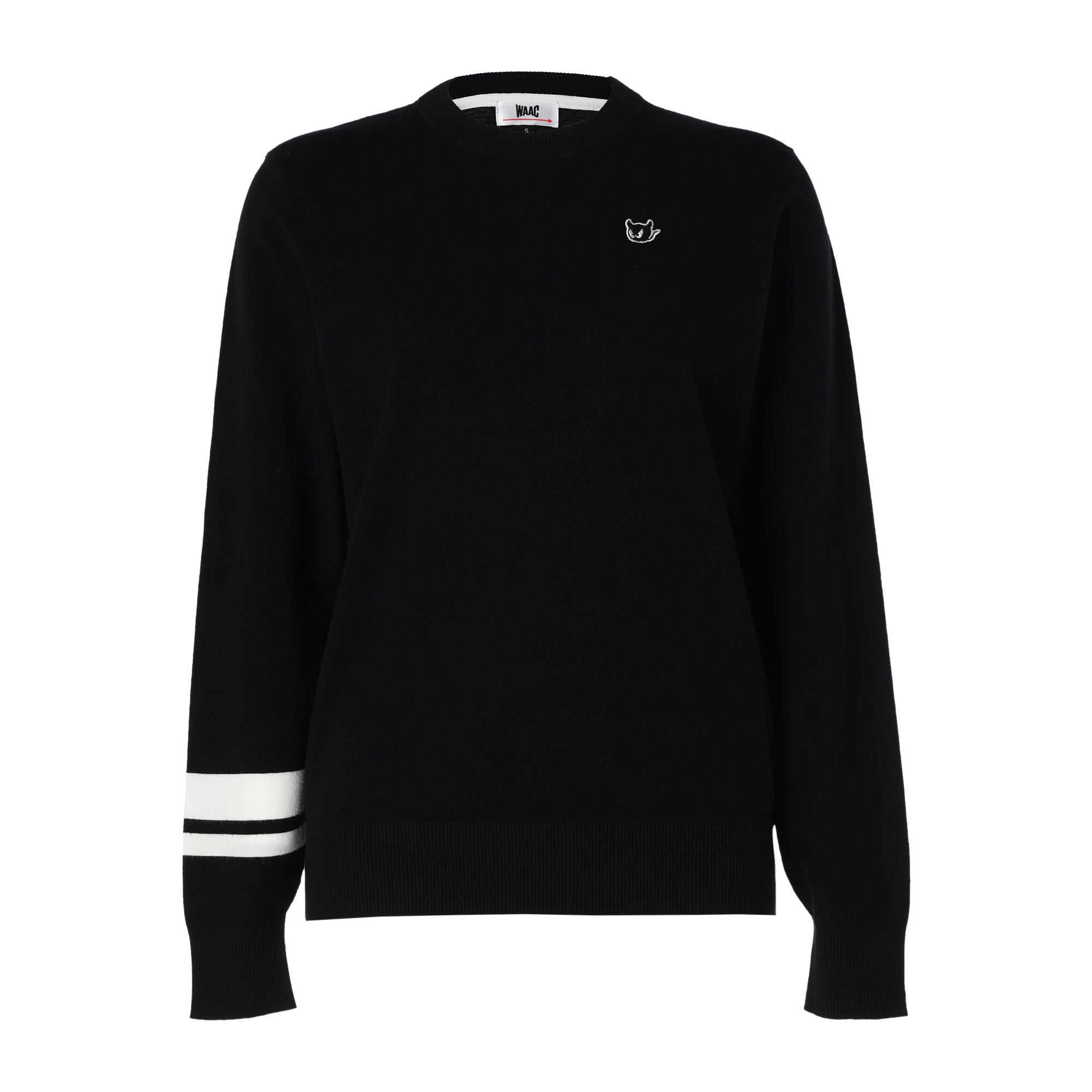 WOMENS ソフトタッチベーシックニット 長袖プルオーバー ブラック/072242762