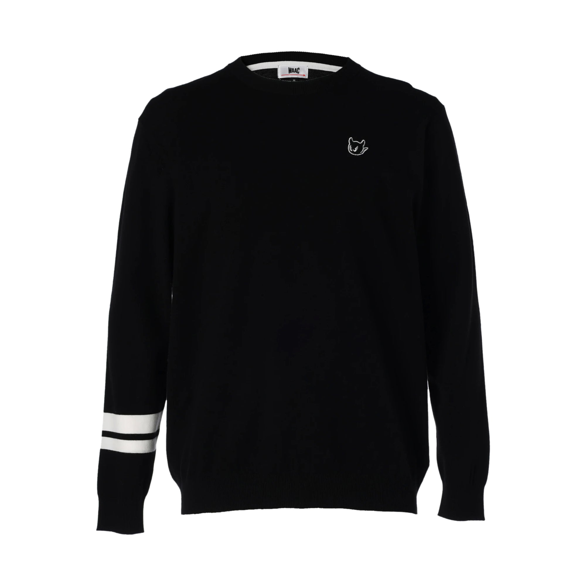 MENS ソフトタッチベーシックニット 長袖プルオーバー ブラック/072242711