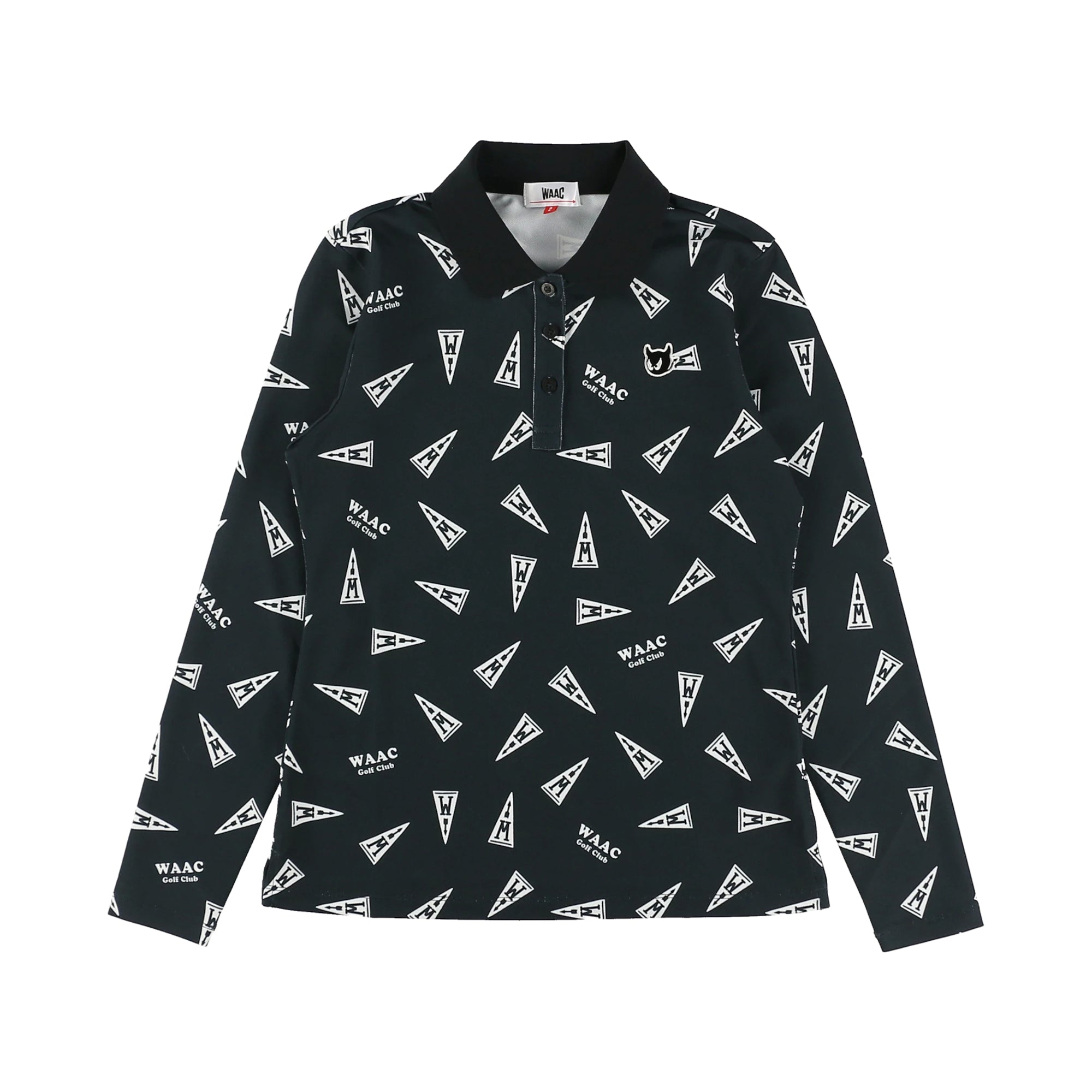 WOMENS ECOストレッチカノコ 長袖シャツ ブラック/072234070