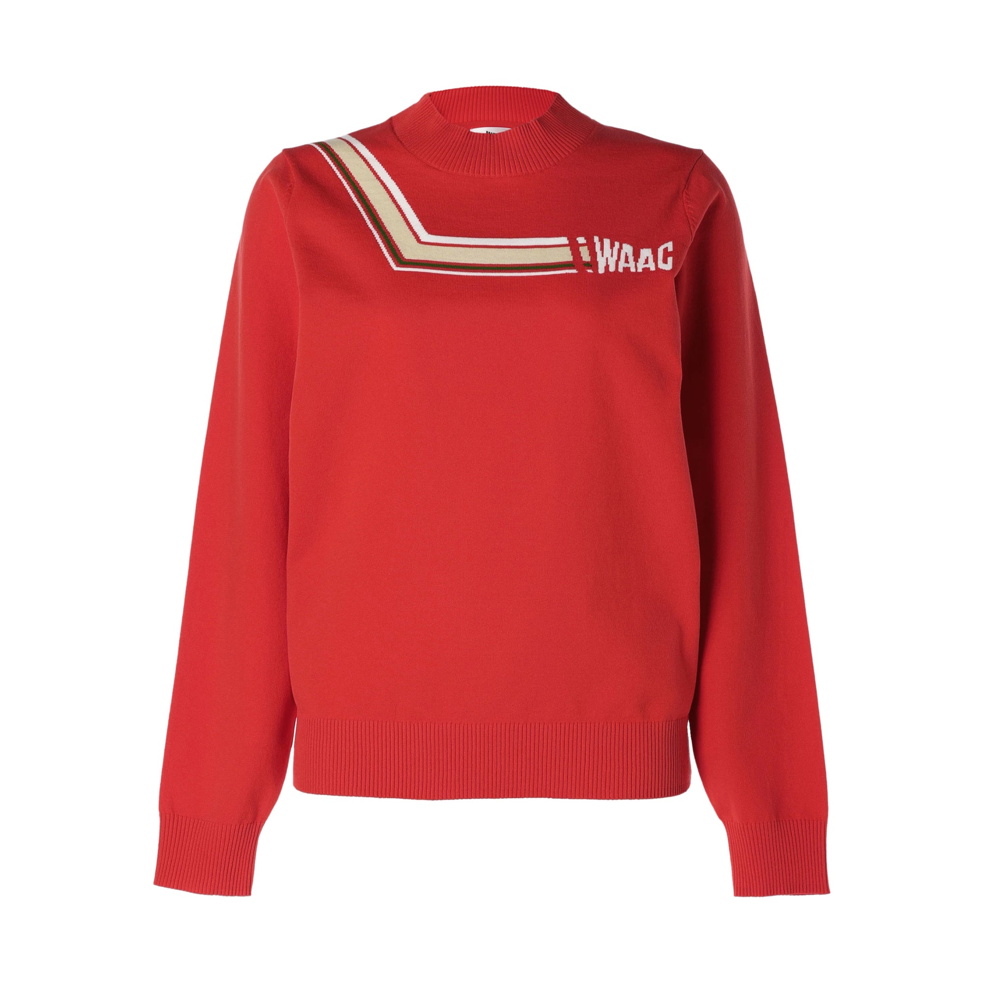 WOMENS 変形ボーダーニット 長袖プルオーバー オレンジ/072242760