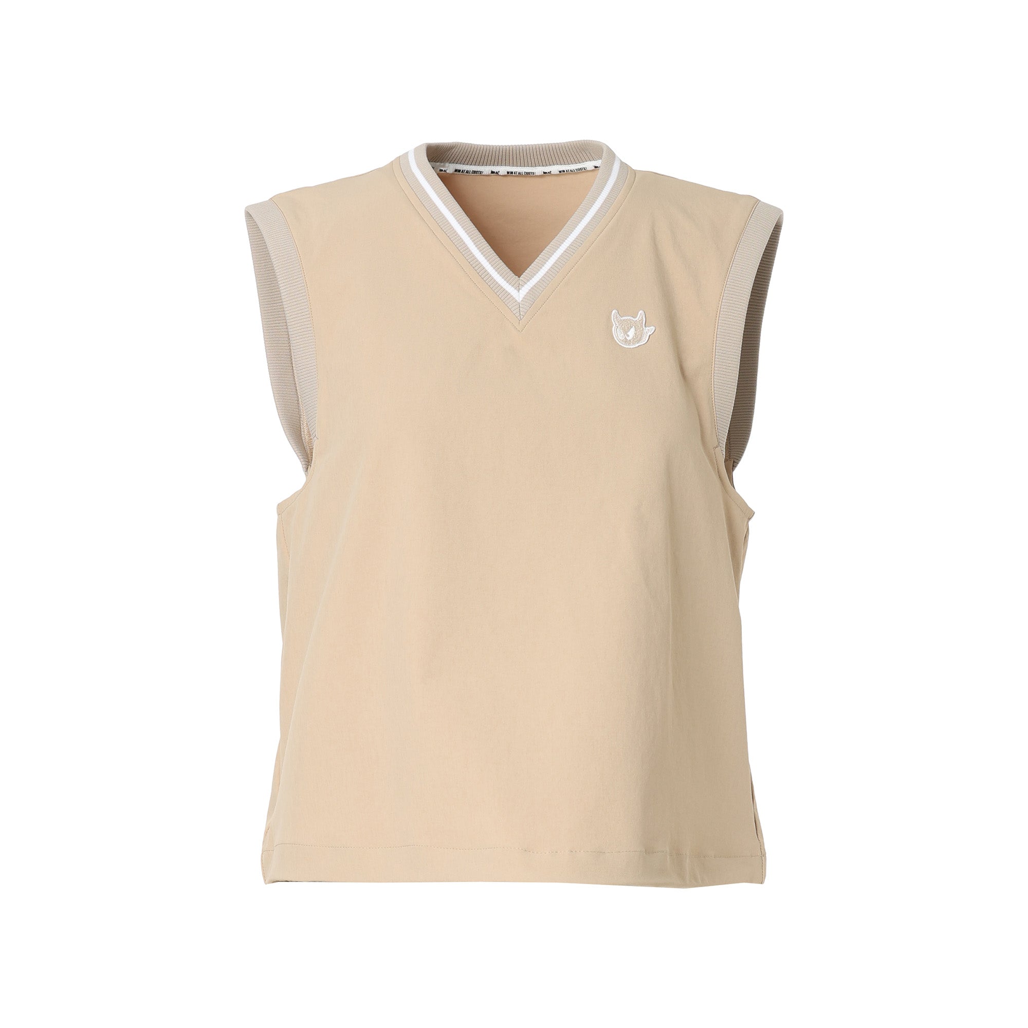 WOMEN 4WAYストレッチ プルオーバーベスト ベージュ