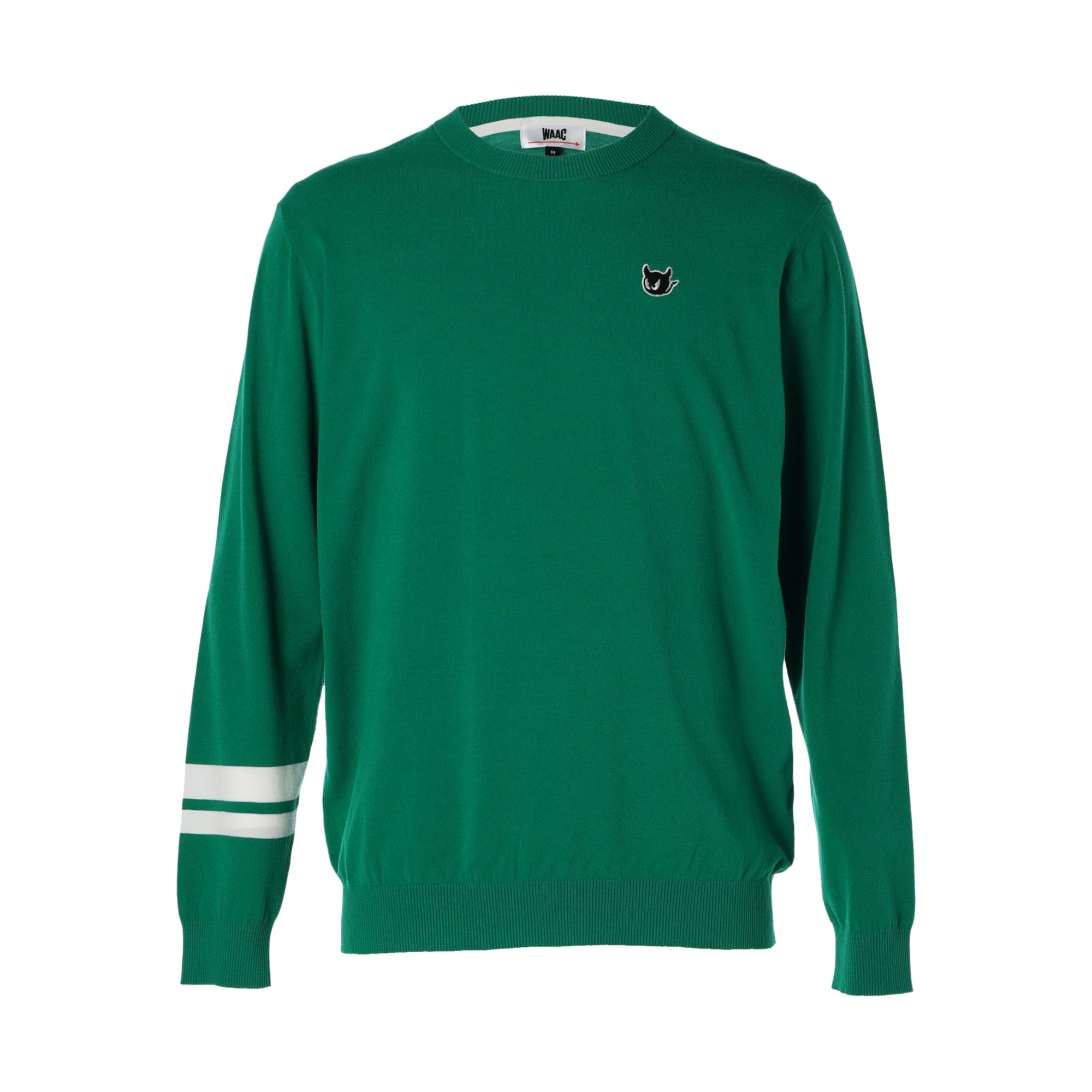 MENS ソフトタッチベーシックニット 長袖プルオーバー グリーン/072242711