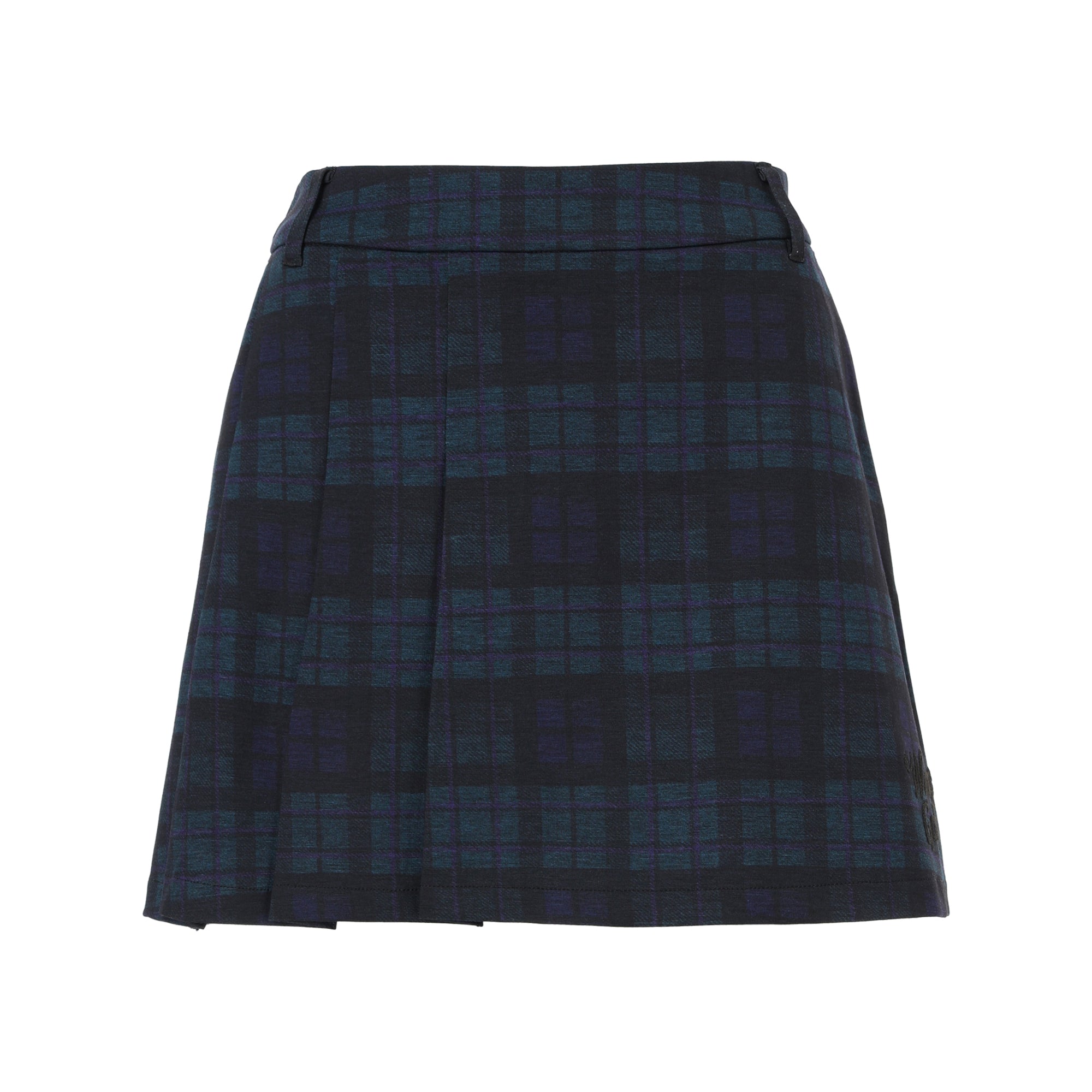 WOMENS シーズンチェックスカート ティールブルー/072244371