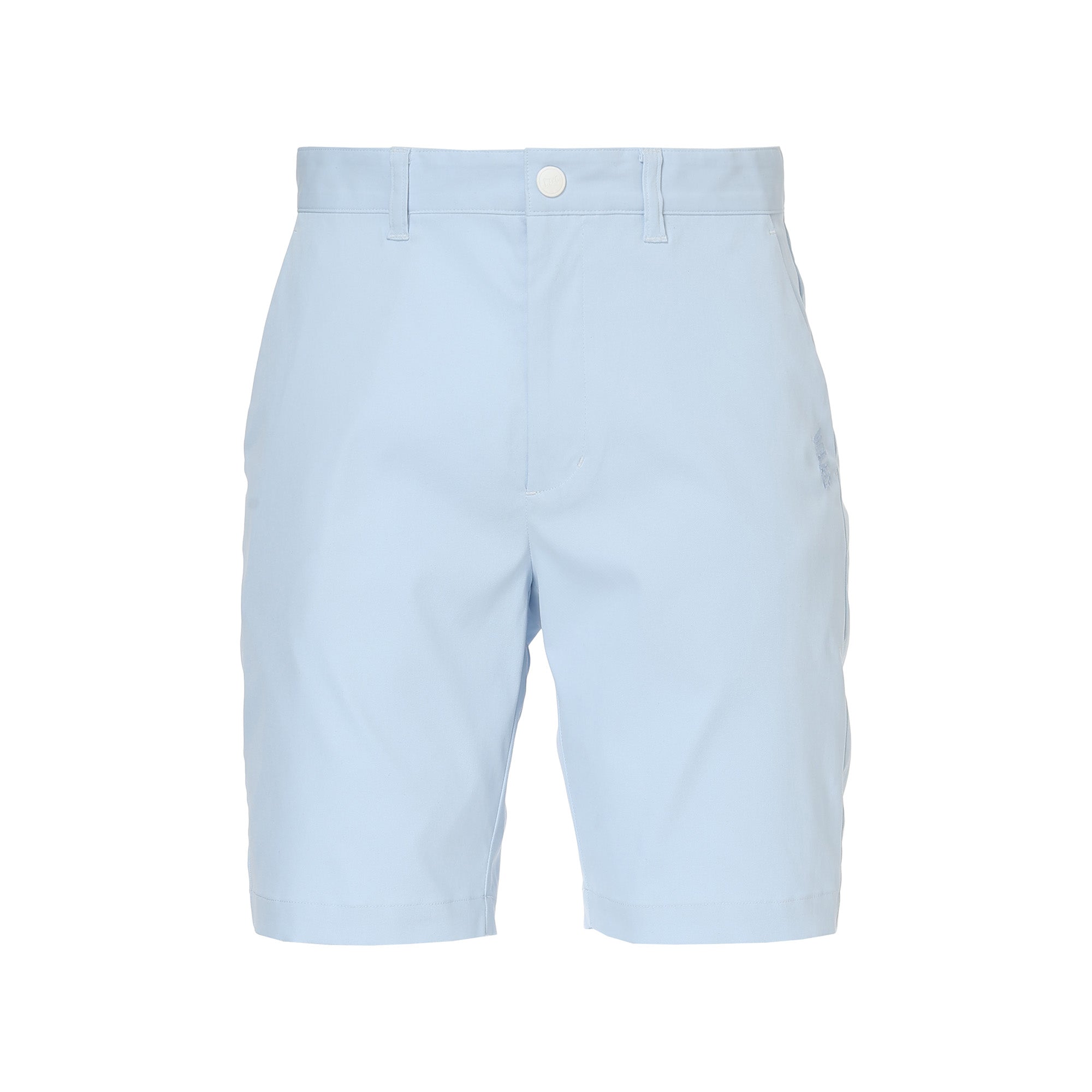 MEN スパンライク チノハーフパンツ ブルー