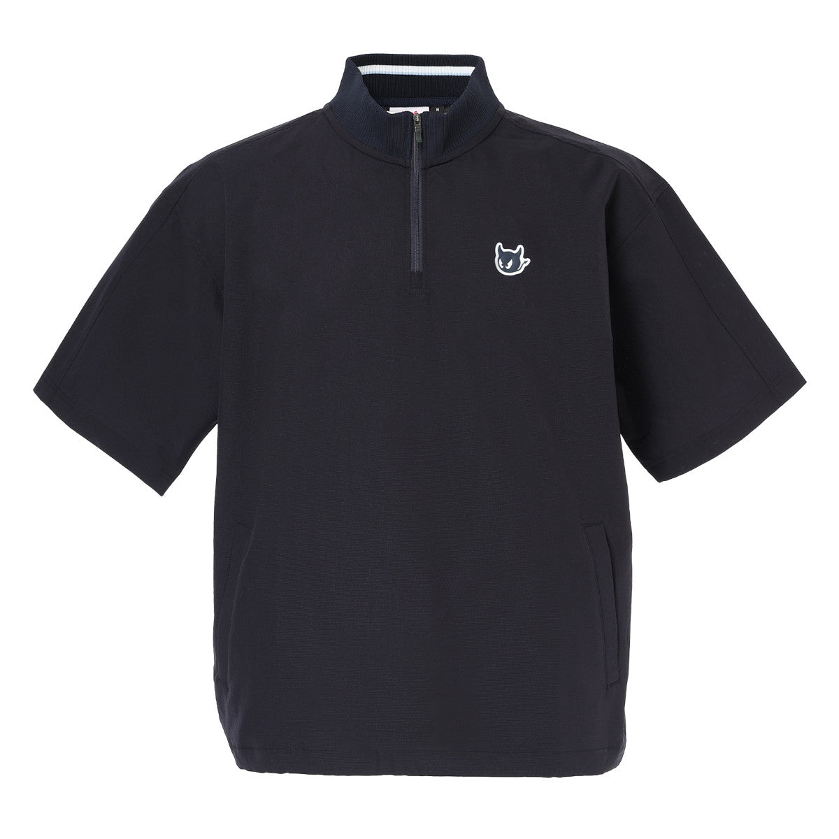 MEN COOLDOTSミニリップストップ ハーフジップ ネイビー