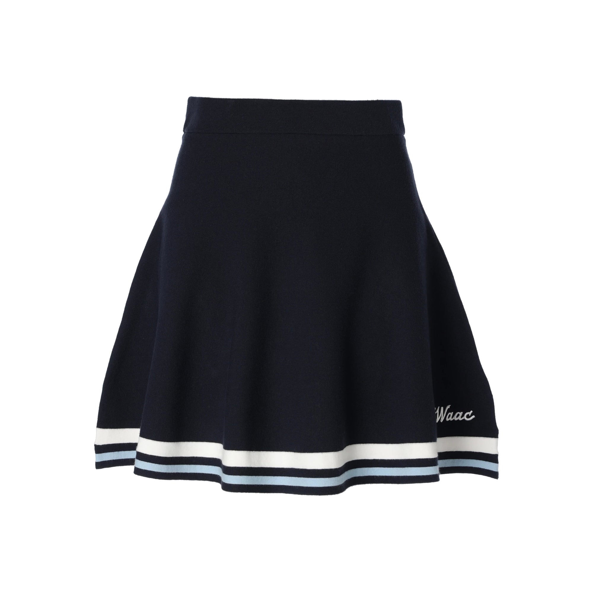 WOMEN カラーラインニットスカート ネイビー