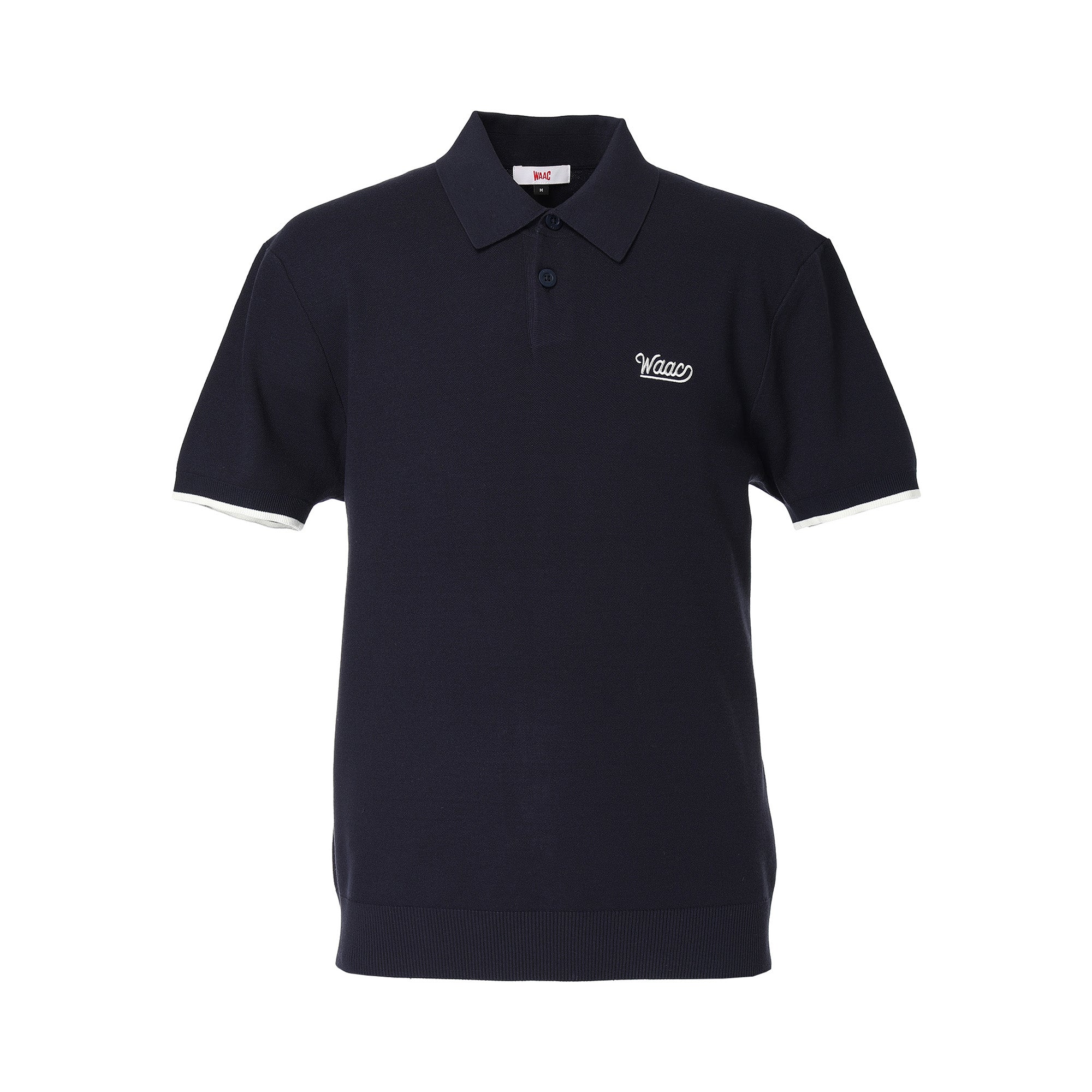 MEN ニットポロ ネイビー