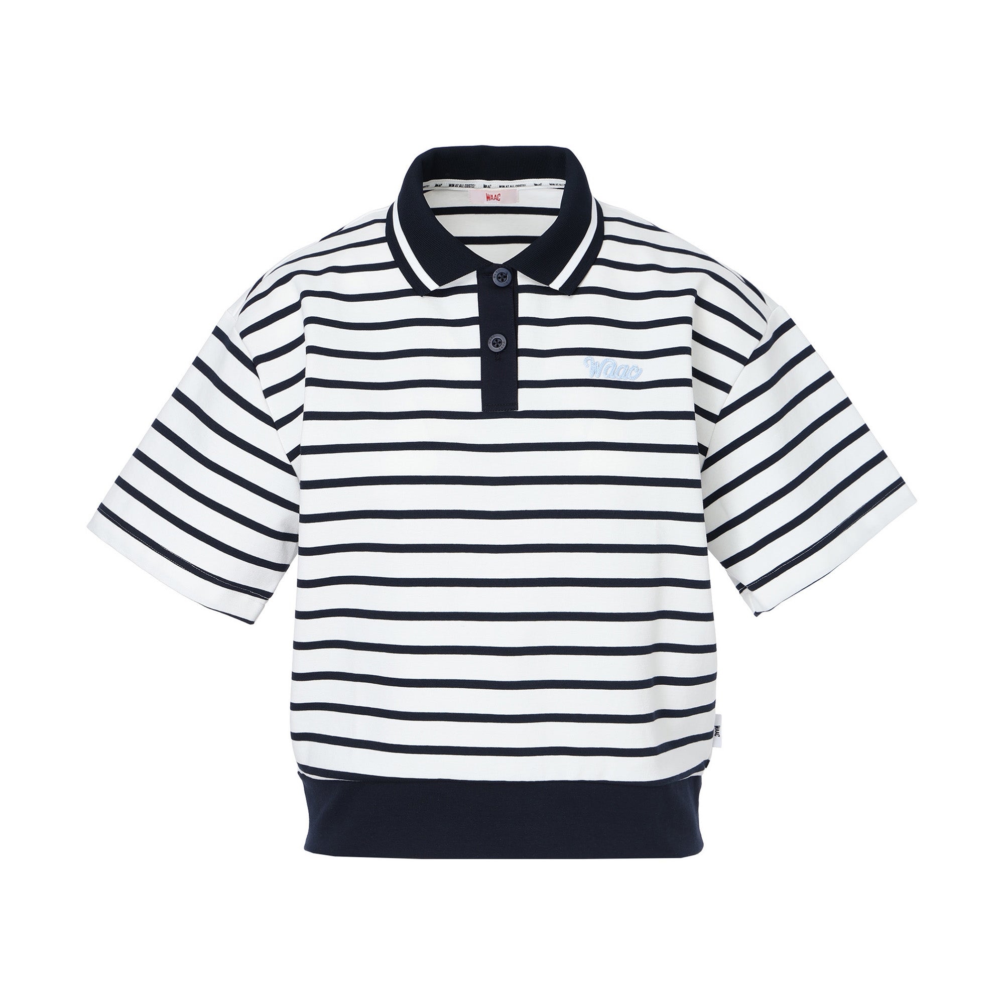 WOMEN ライトストレッチポンチ ポロシャツ ボーダー