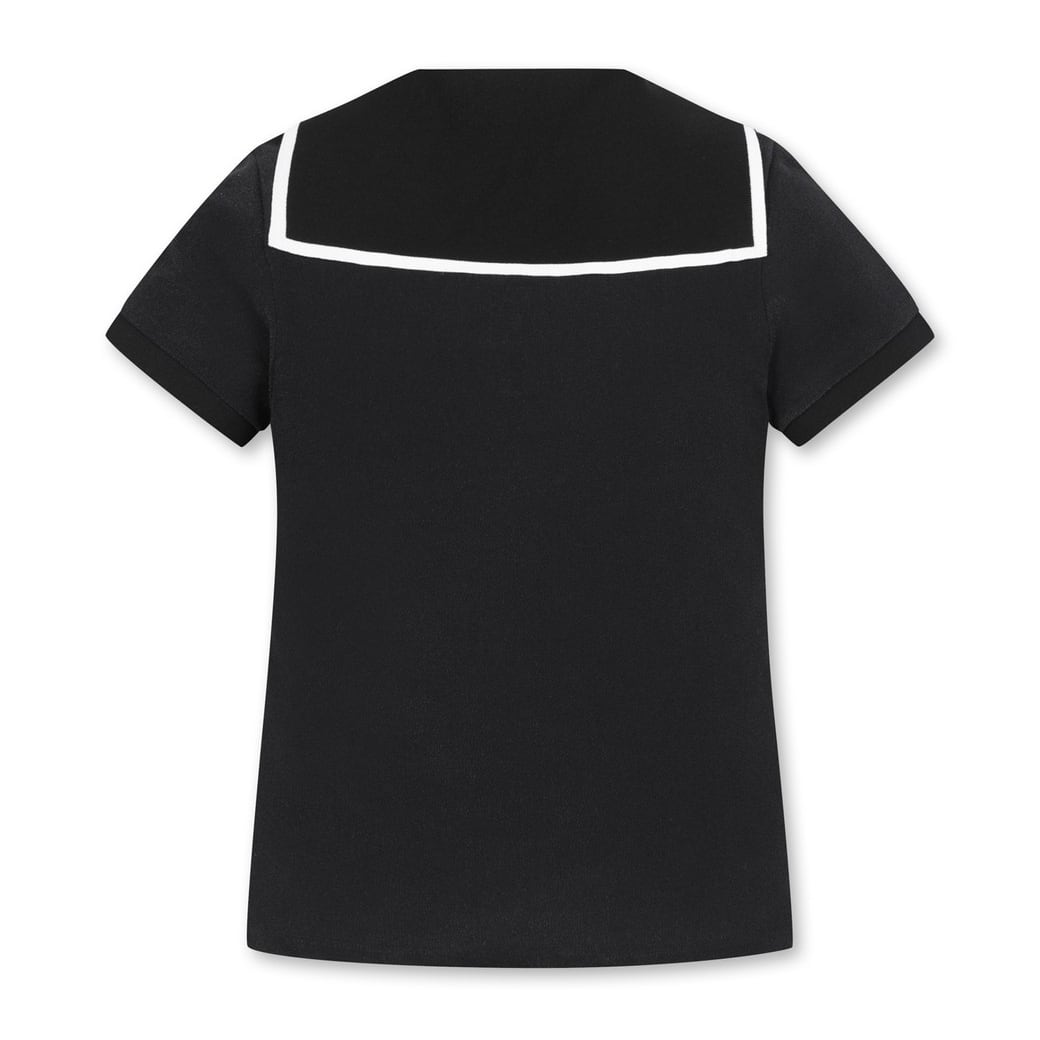 【人気商品】WOMENS 半袖セーラーTシャツ ブラック/072332069