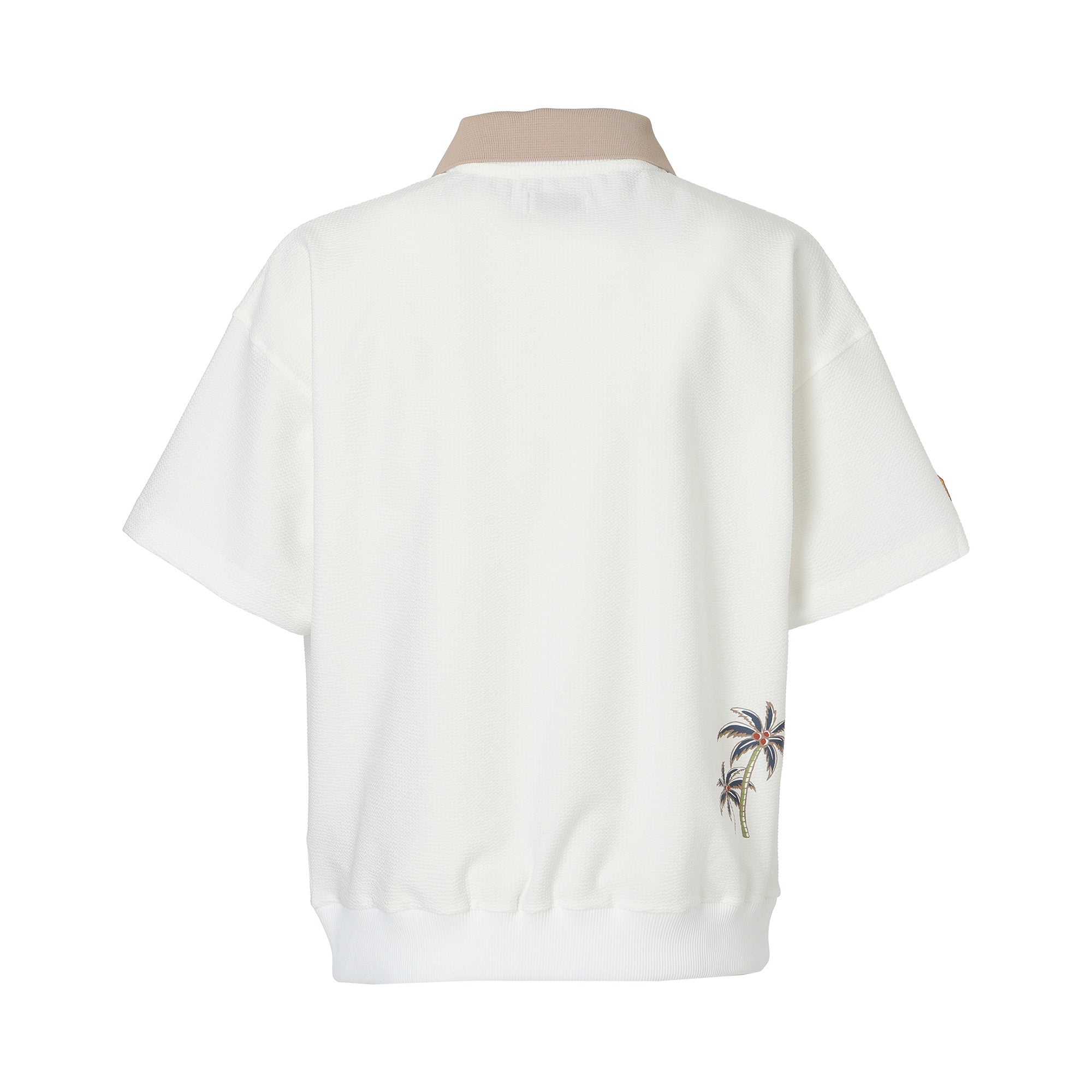 【25SS 新作】MEN トリコットサッカーシャツ ホワイト