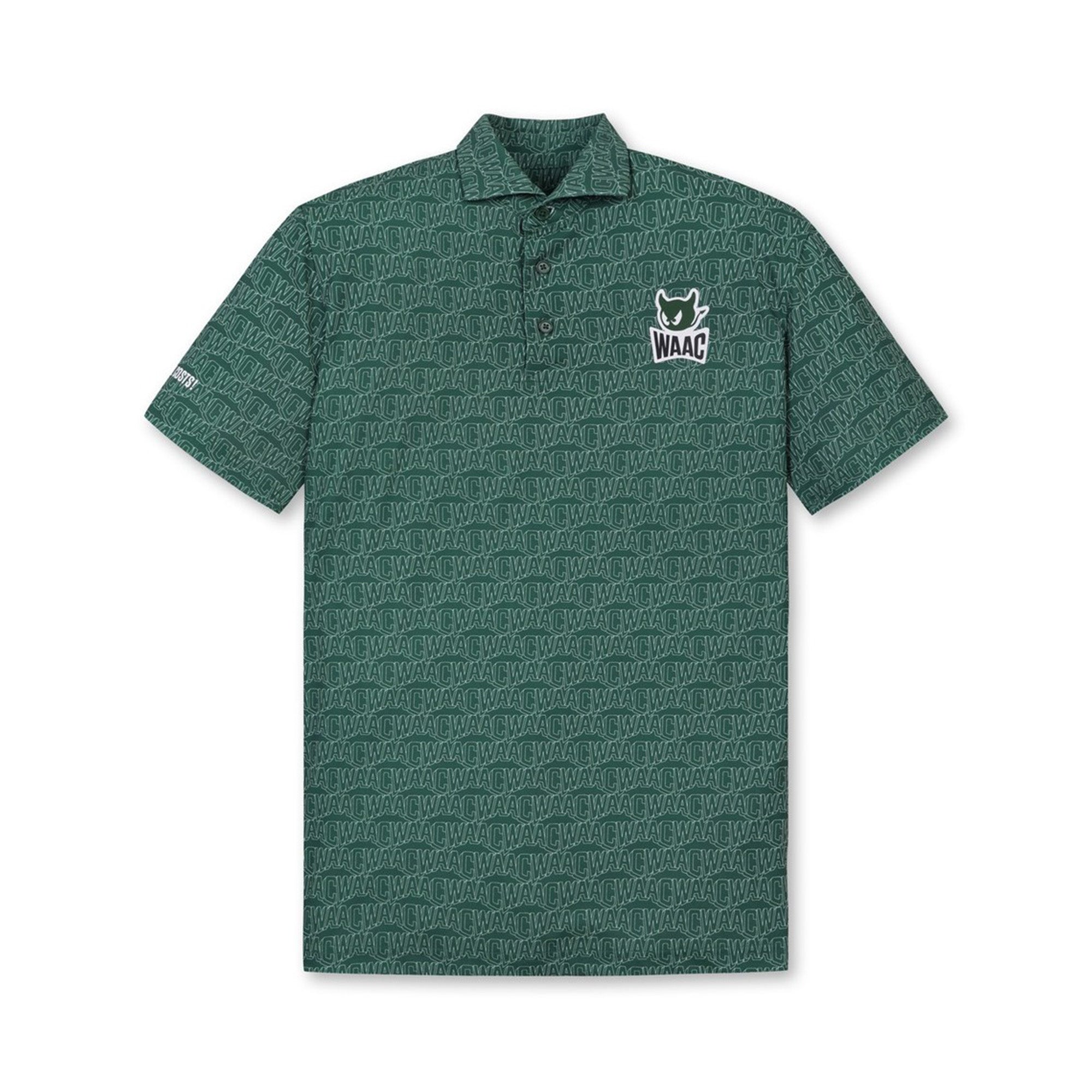 MEN ウェーブロゴポロシャツ グリーン