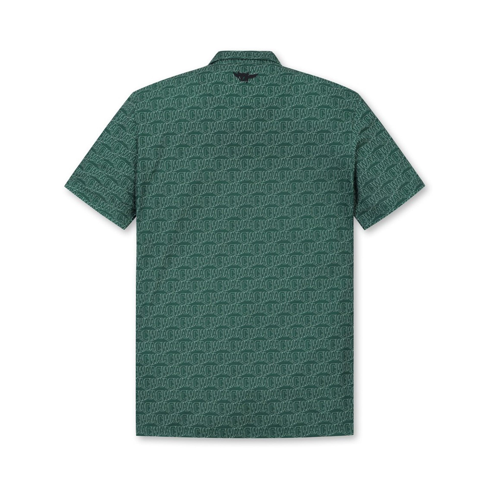 MEN ウェーブロゴポロシャツ グリーン