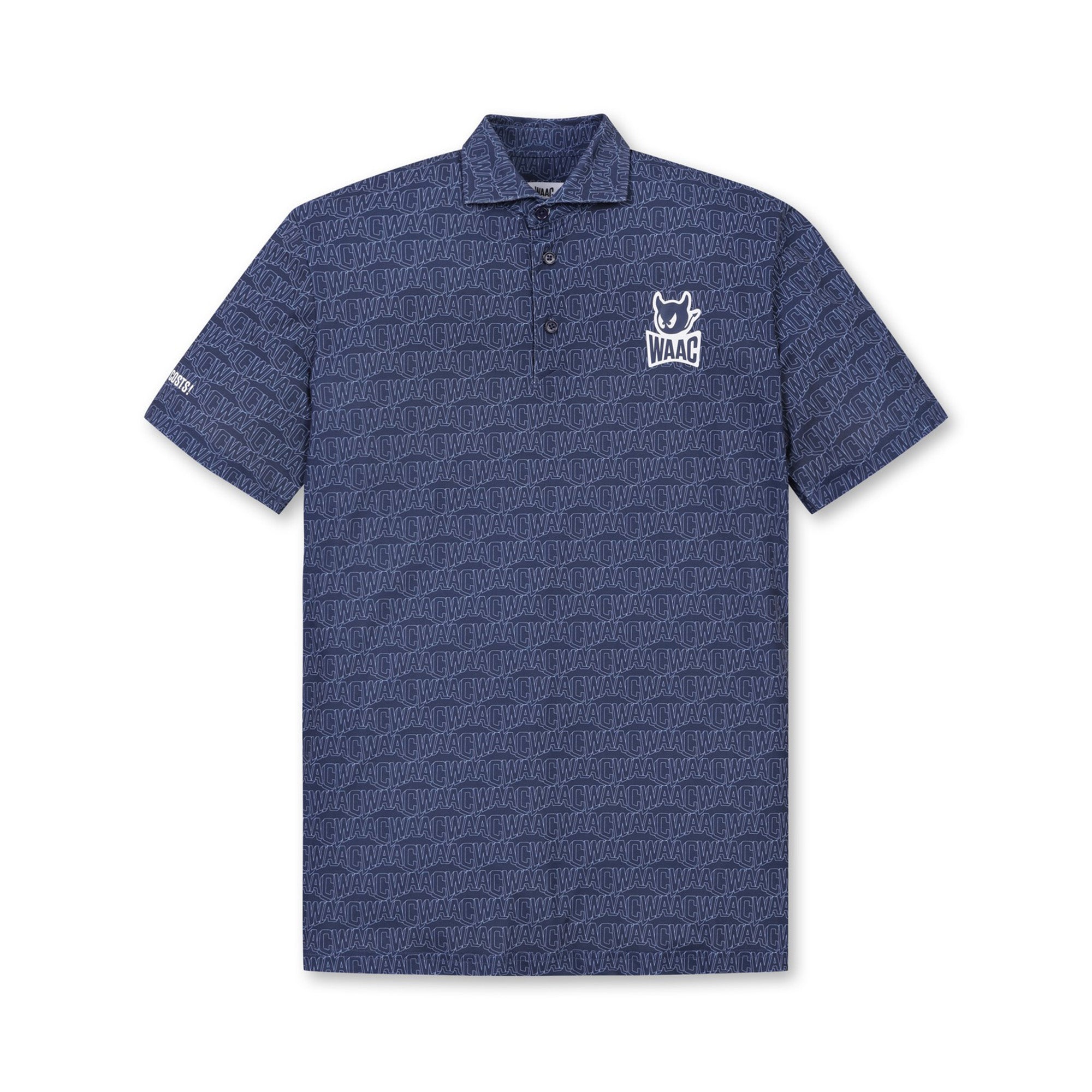 MEN ウェーブロゴポロシャツ ネイビー