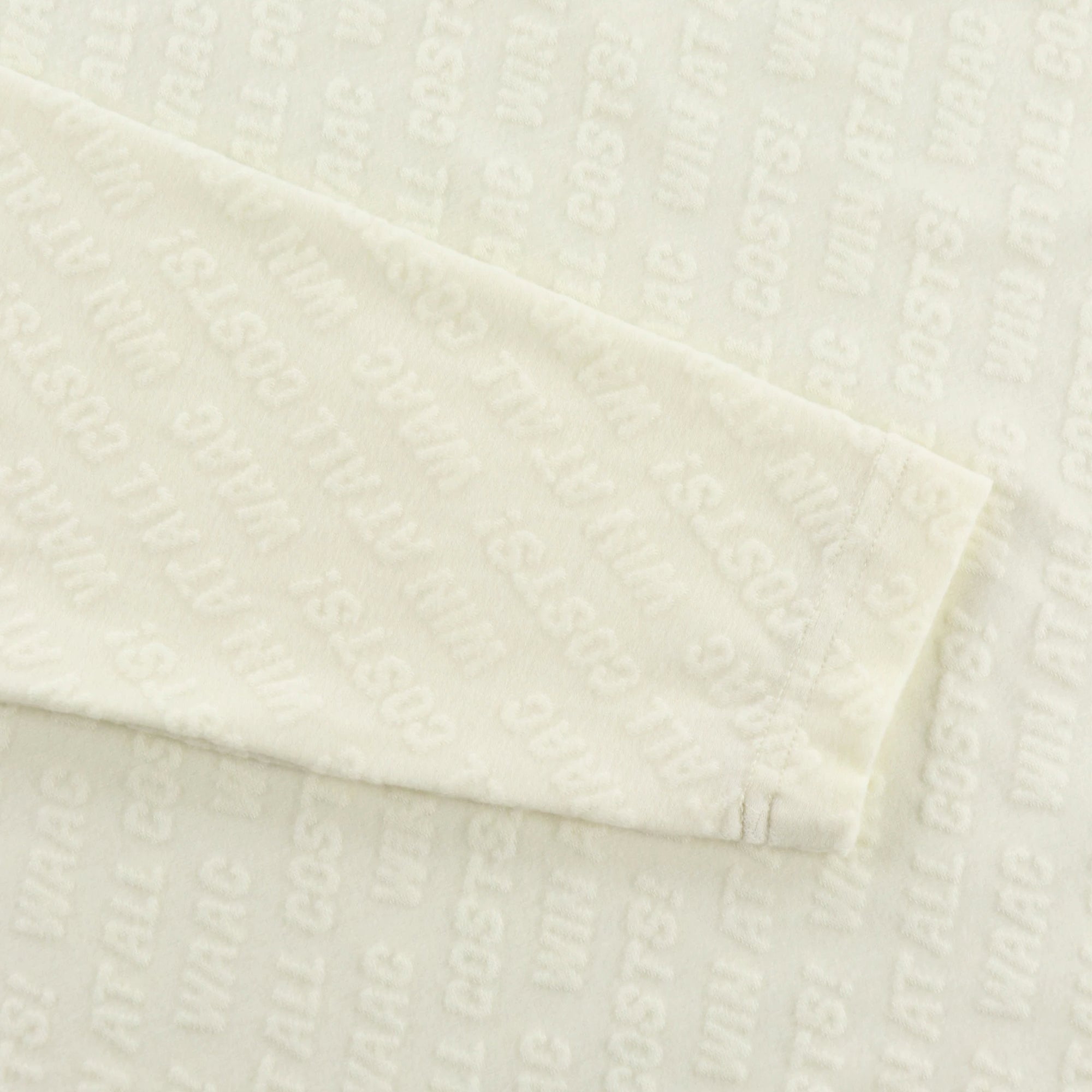 MENS ロゴエンボス起毛JQD 長袖モックネック ブラック/072234030