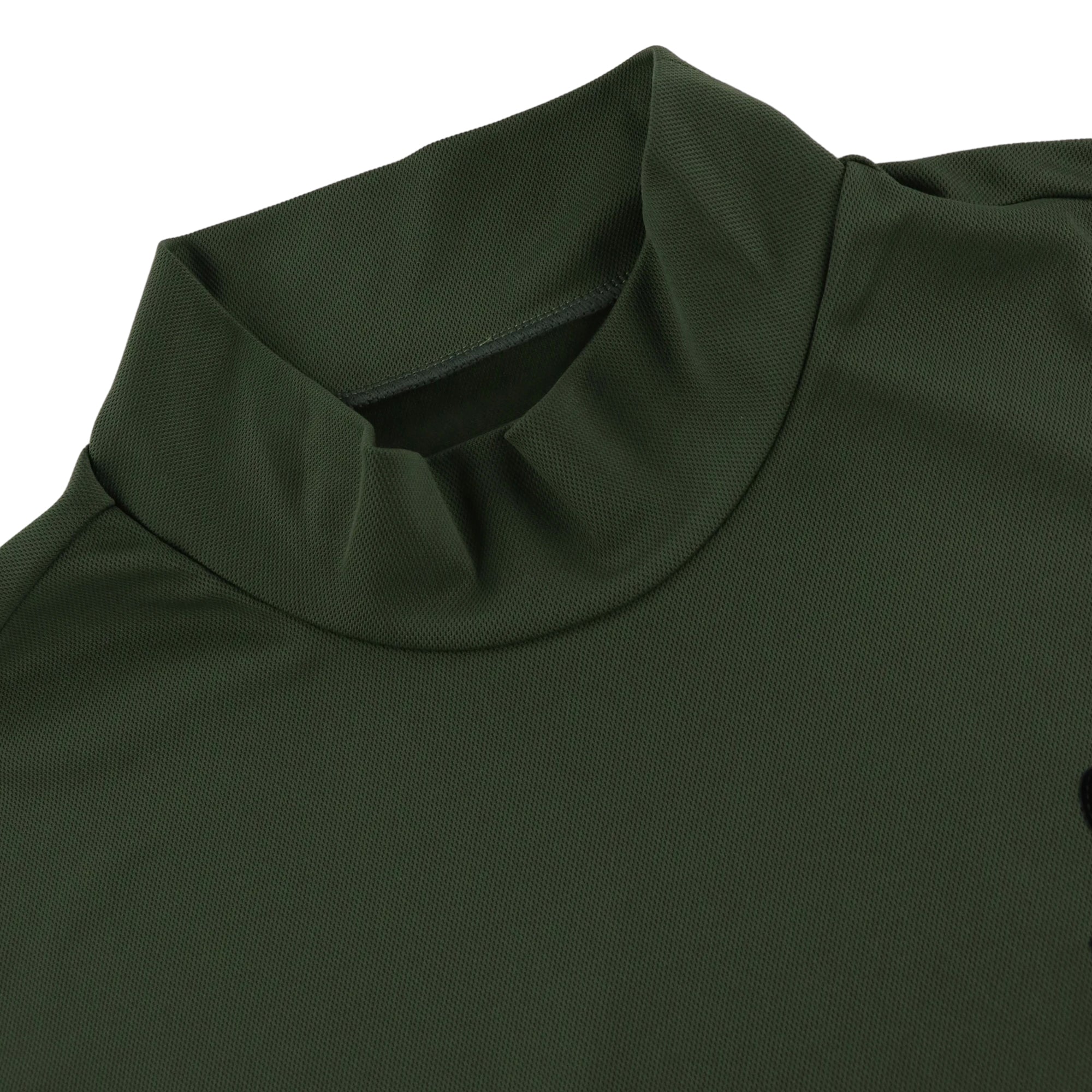 【23AW 新作】MENS バックハニカム 半袖モックネック ホワイト/072234001