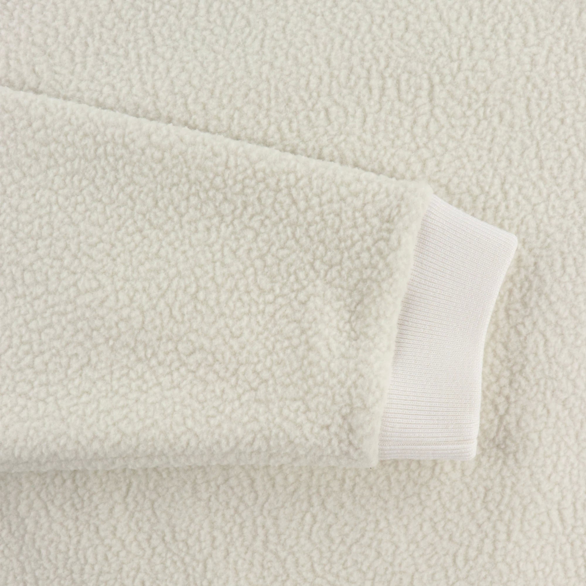 MENS リサイクルボアフリース 長袖プルオーバー ホワイト/072234041