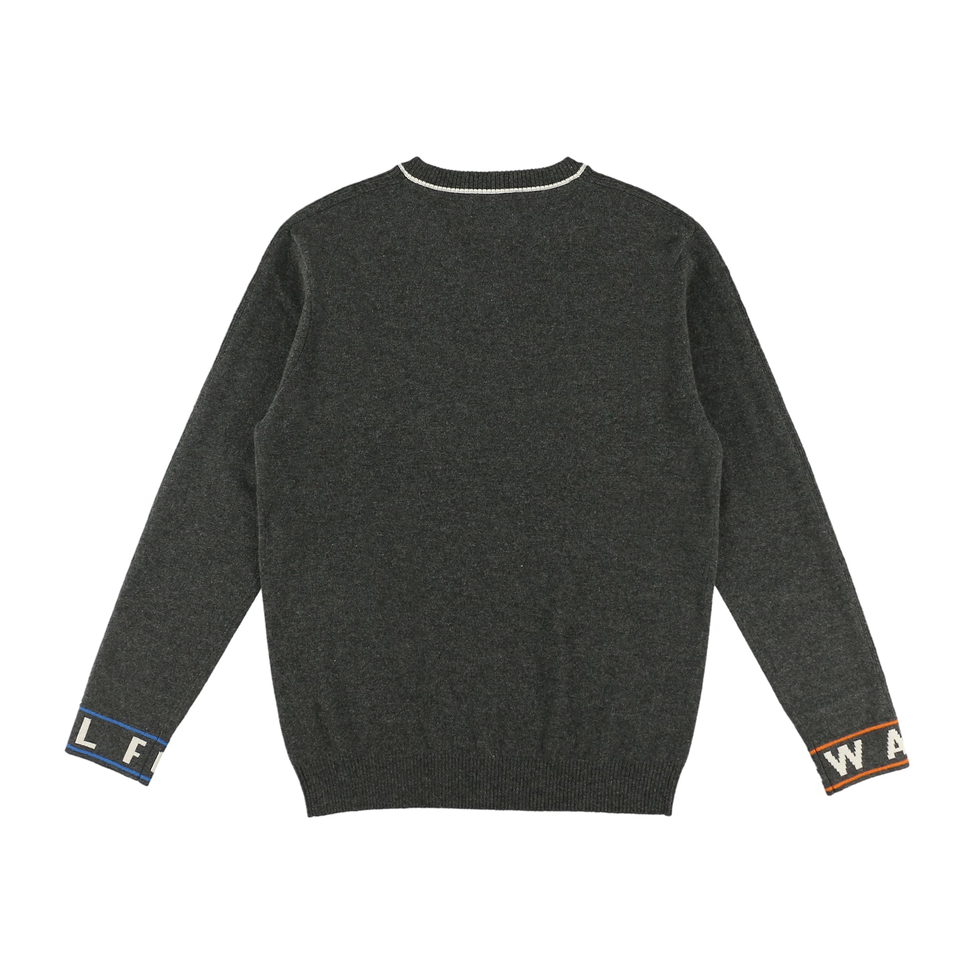 MENS AURORAカシミヤ 長袖プルオーバー チャコール/072234702