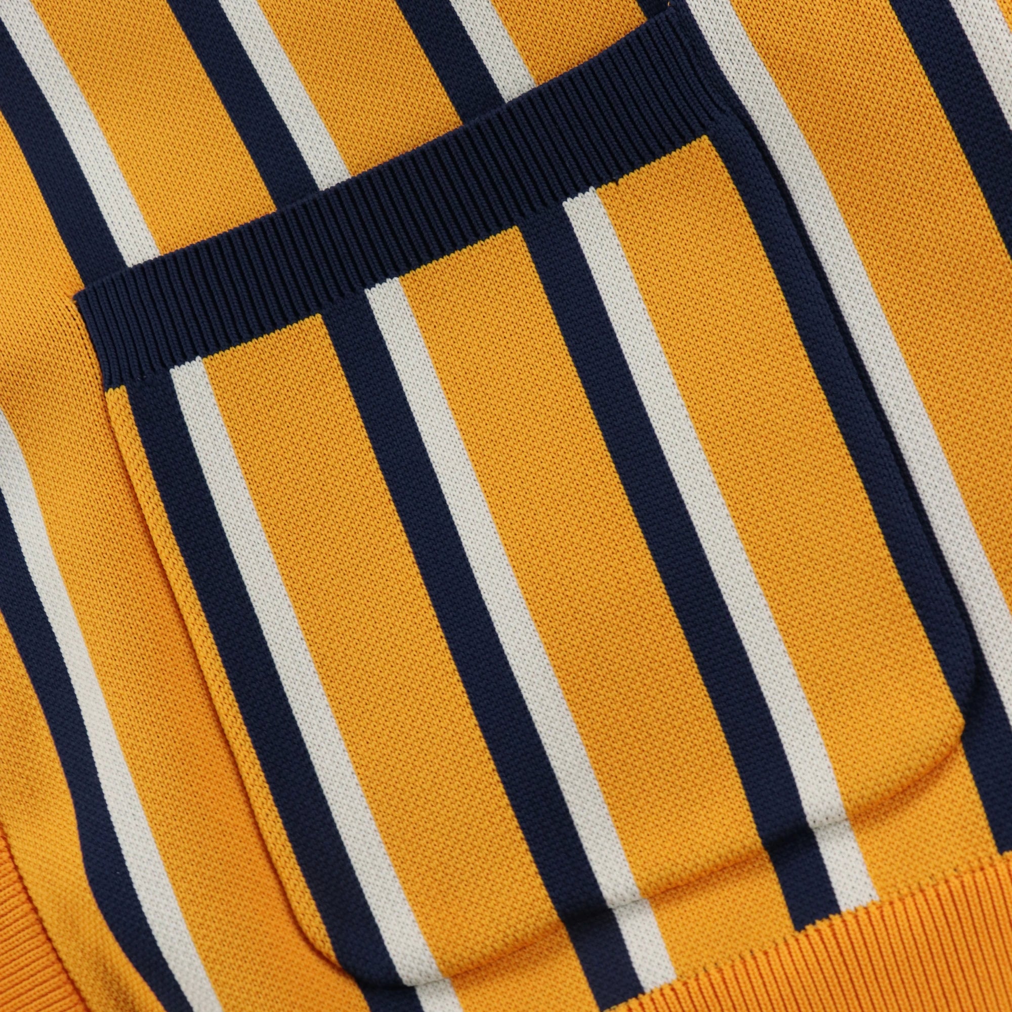 MEN 裏付マイクロスリームカーディガン マスタード