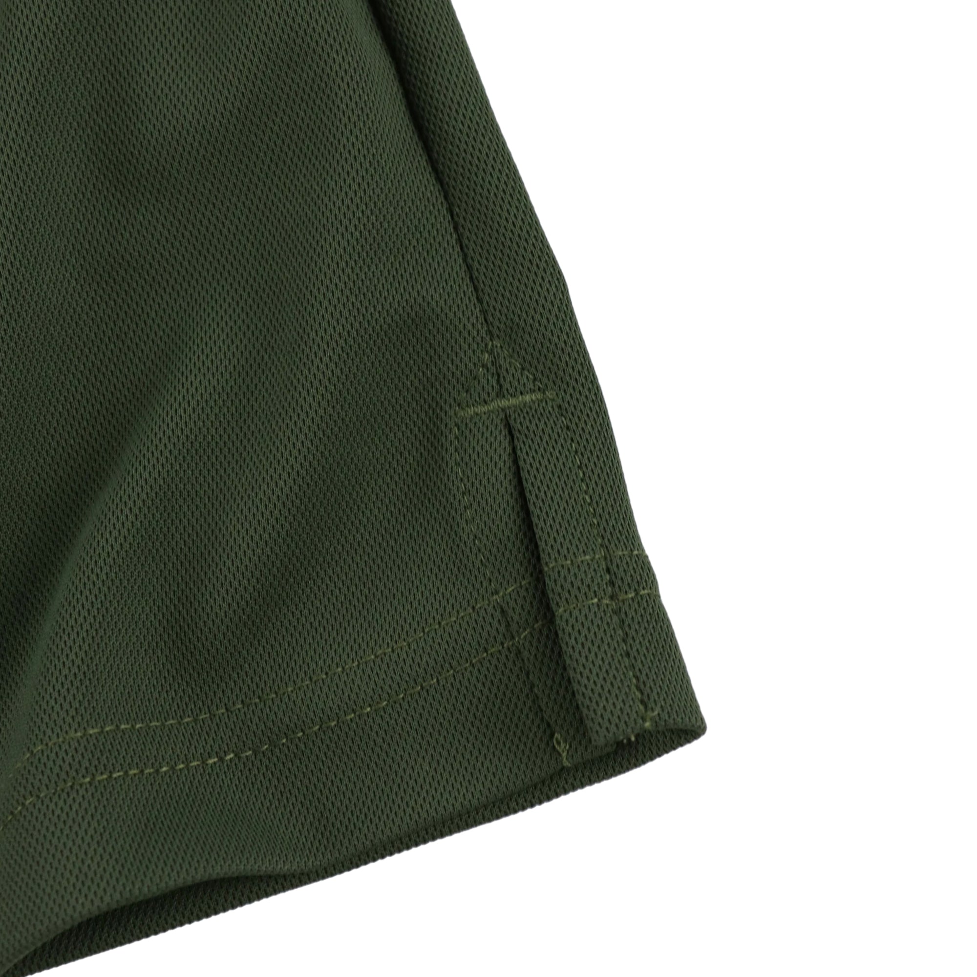 【23AW 新作】MENS バックハニカム 半袖モックネック オリーブ/072234001