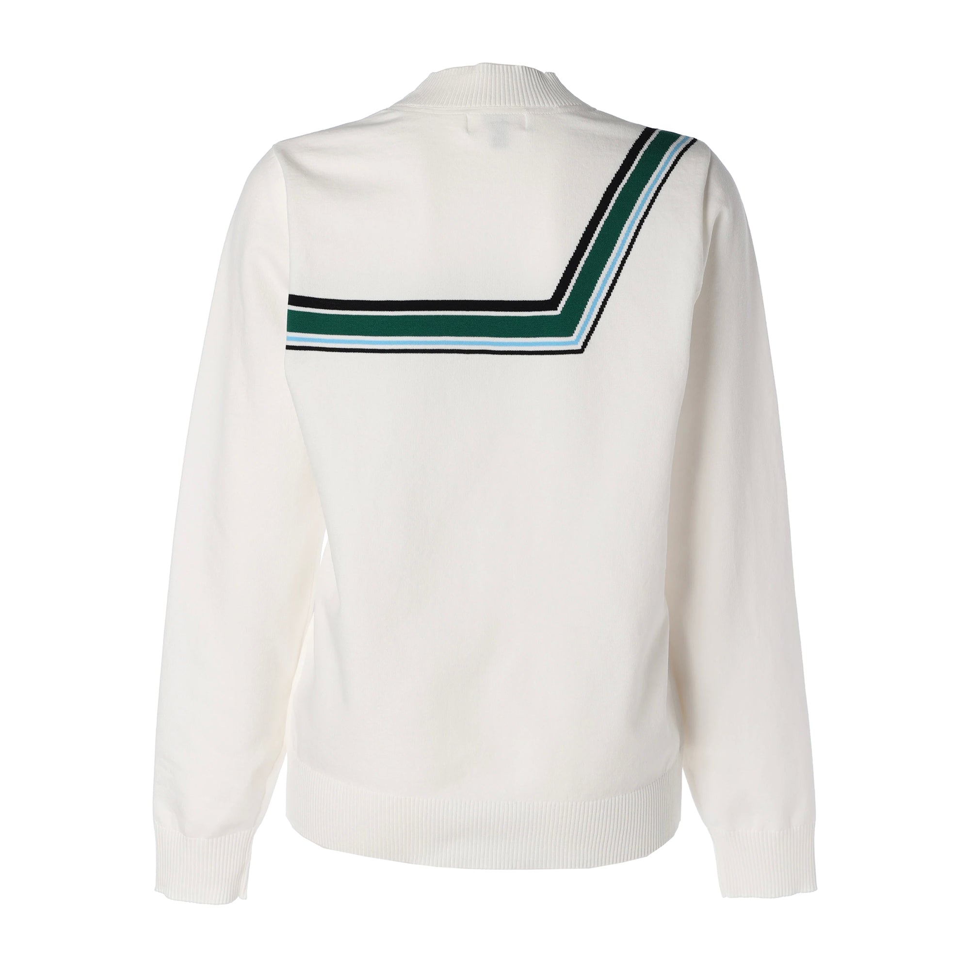 WOMENS 変形ボーダーニット 長袖プルオーバー ホワイト/072242760