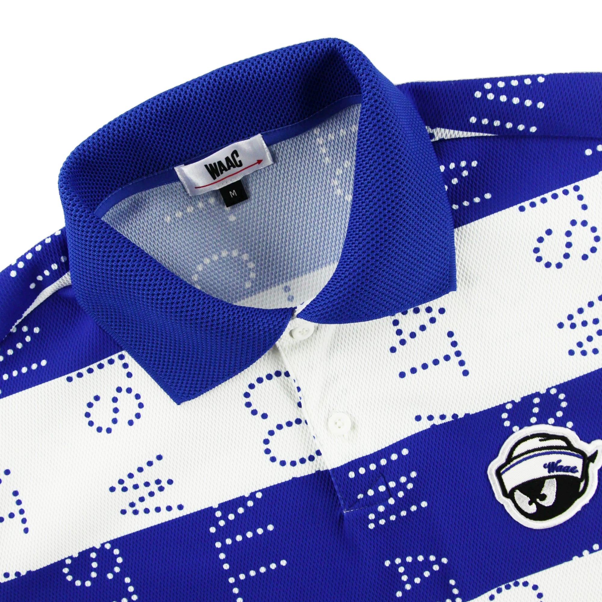 MENS ロゴマリンボーダー 半袖ポロシャツ ロイヤルブルー/072242041
