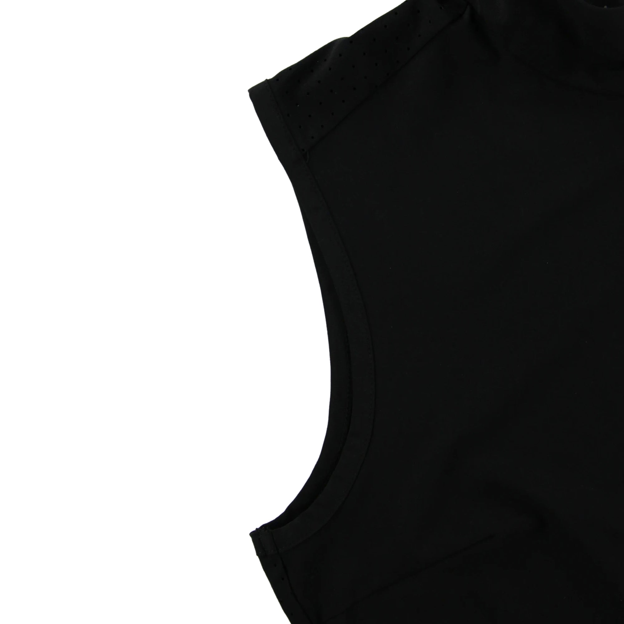 WOMENS EUROJERSEYパンチング ノースリーブモックネック ブラック/072242093