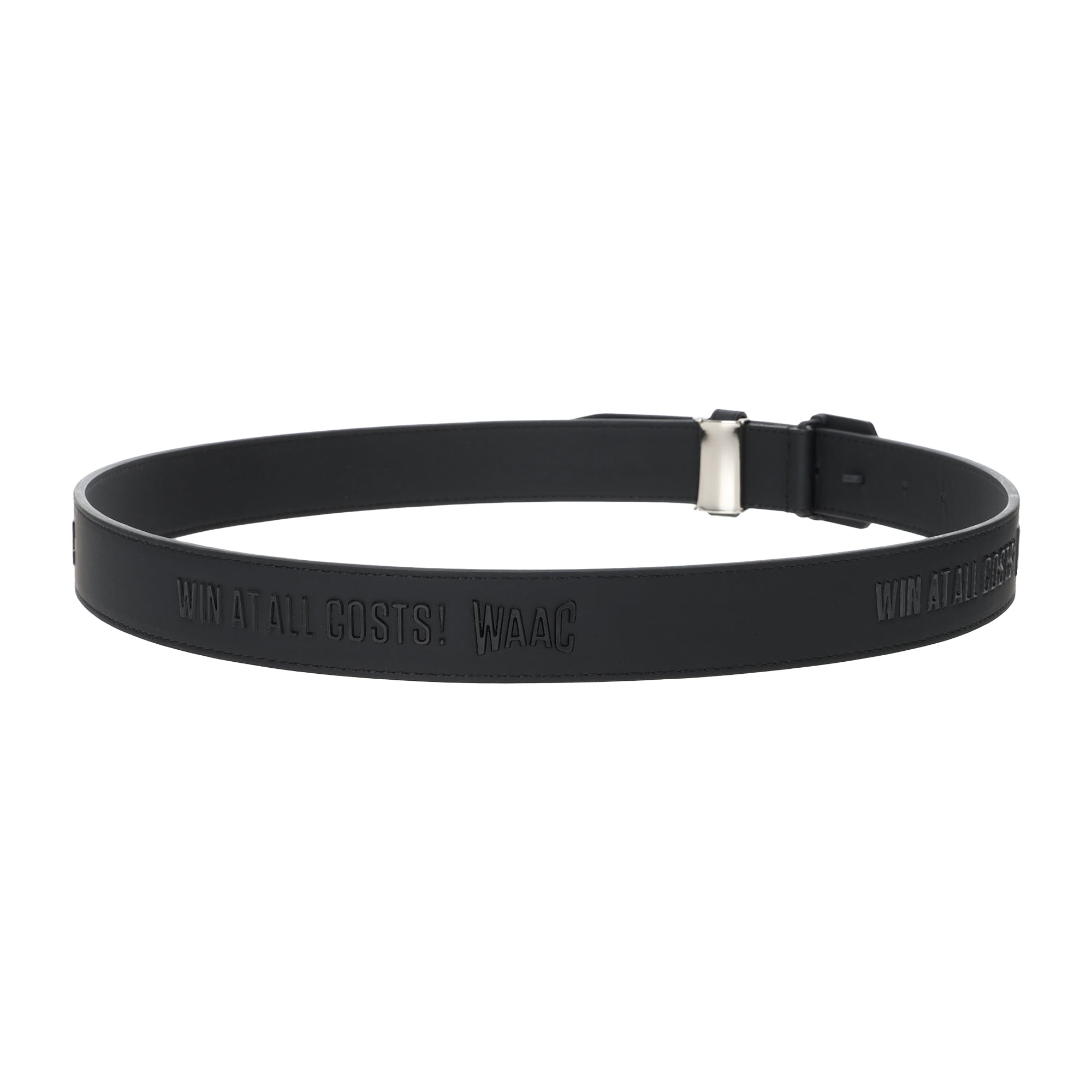 MEN ロゴバックルベルト ブラック