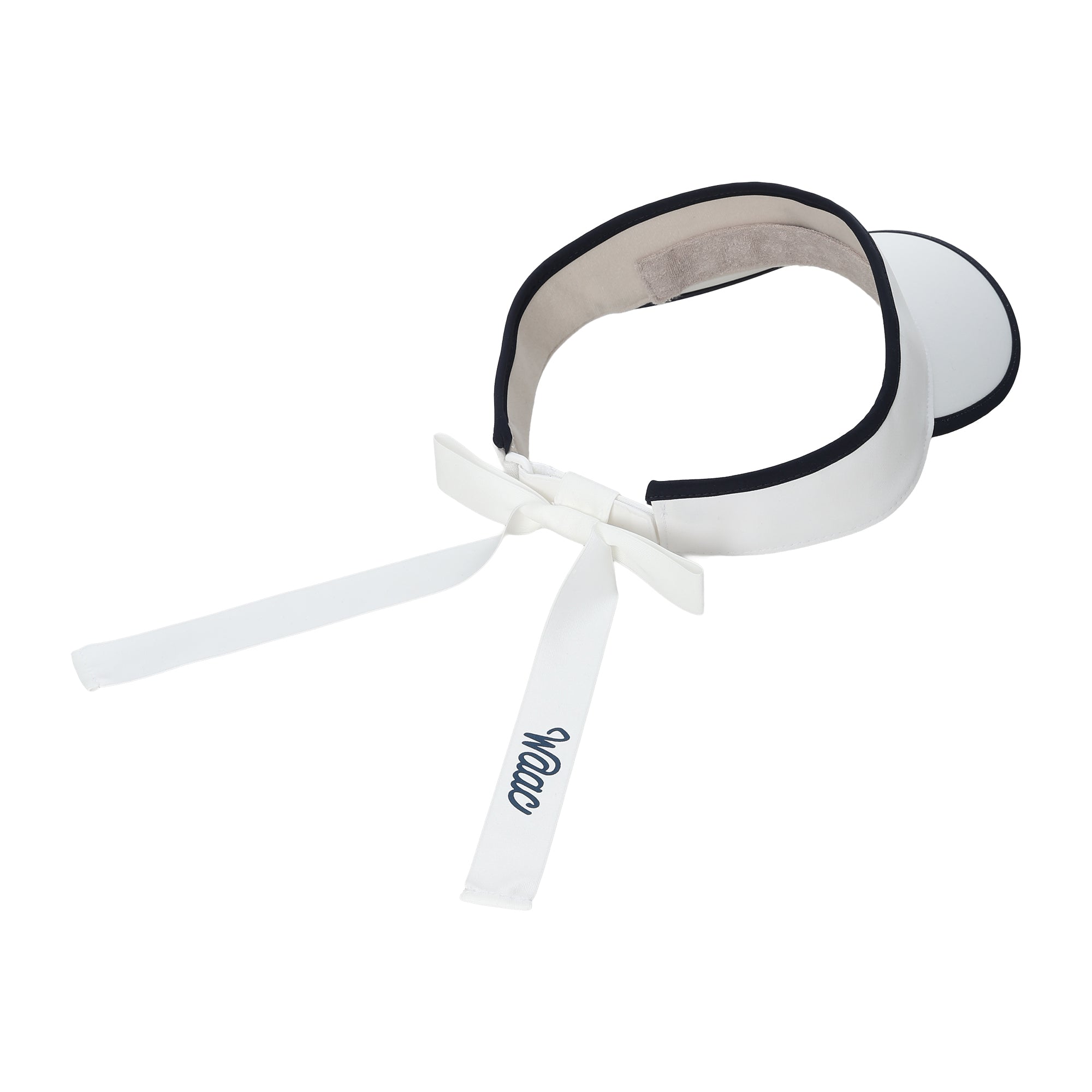 UNISEX リボン付きバイザー ホワイト