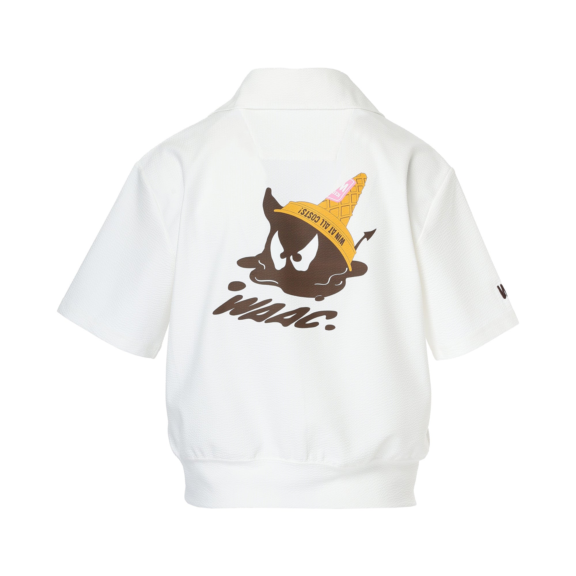 WOMEN ストレッチサッカー ICE CREAM WAACKYポロ ホワイト