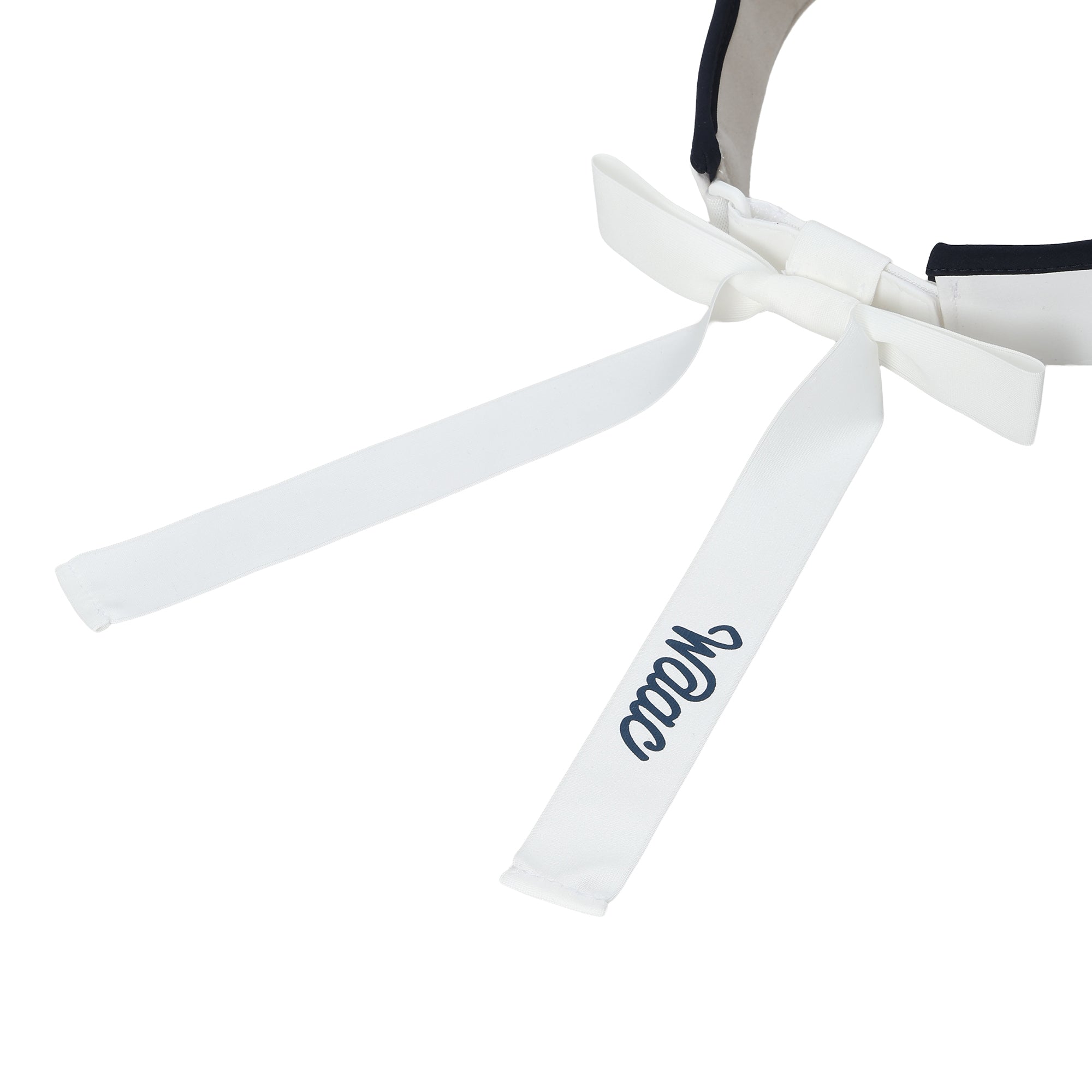 UNISEX リボン付きバイザー ホワイト