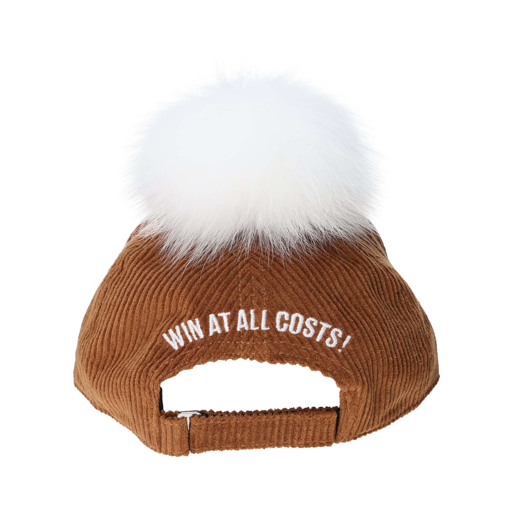 WOMEN コーデュロイポンポンキャップ キャメル