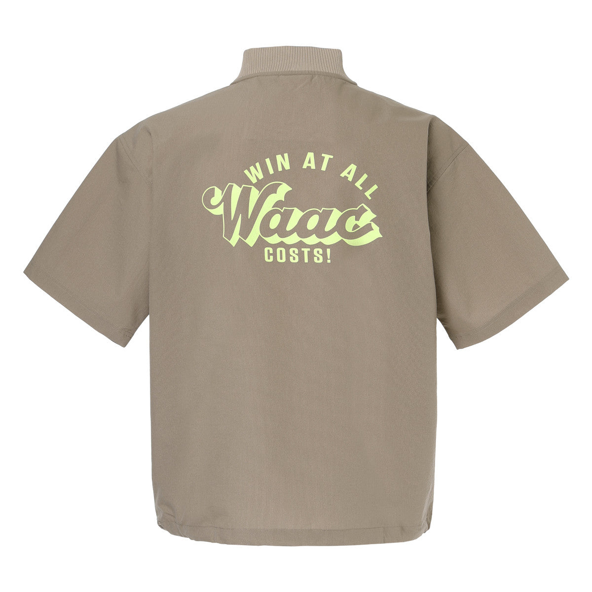 MEN COOLDOTSミニリップストップ ハーフジップ キャメル