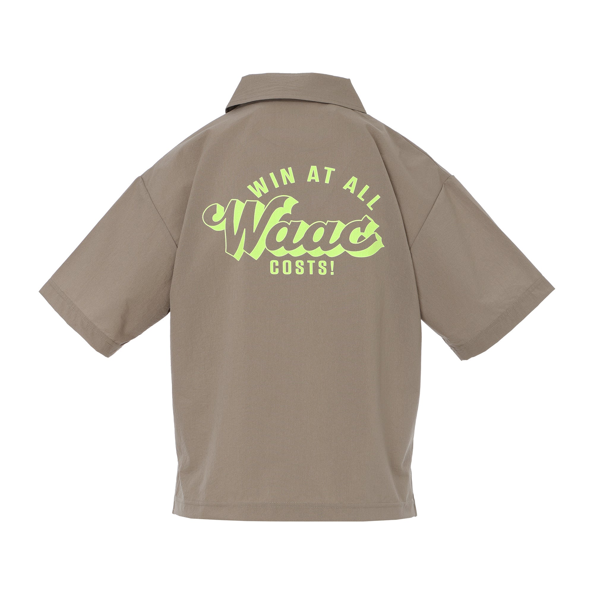 WOMEN COOLDOTSミニリップストップ ハーフジップ キャメル