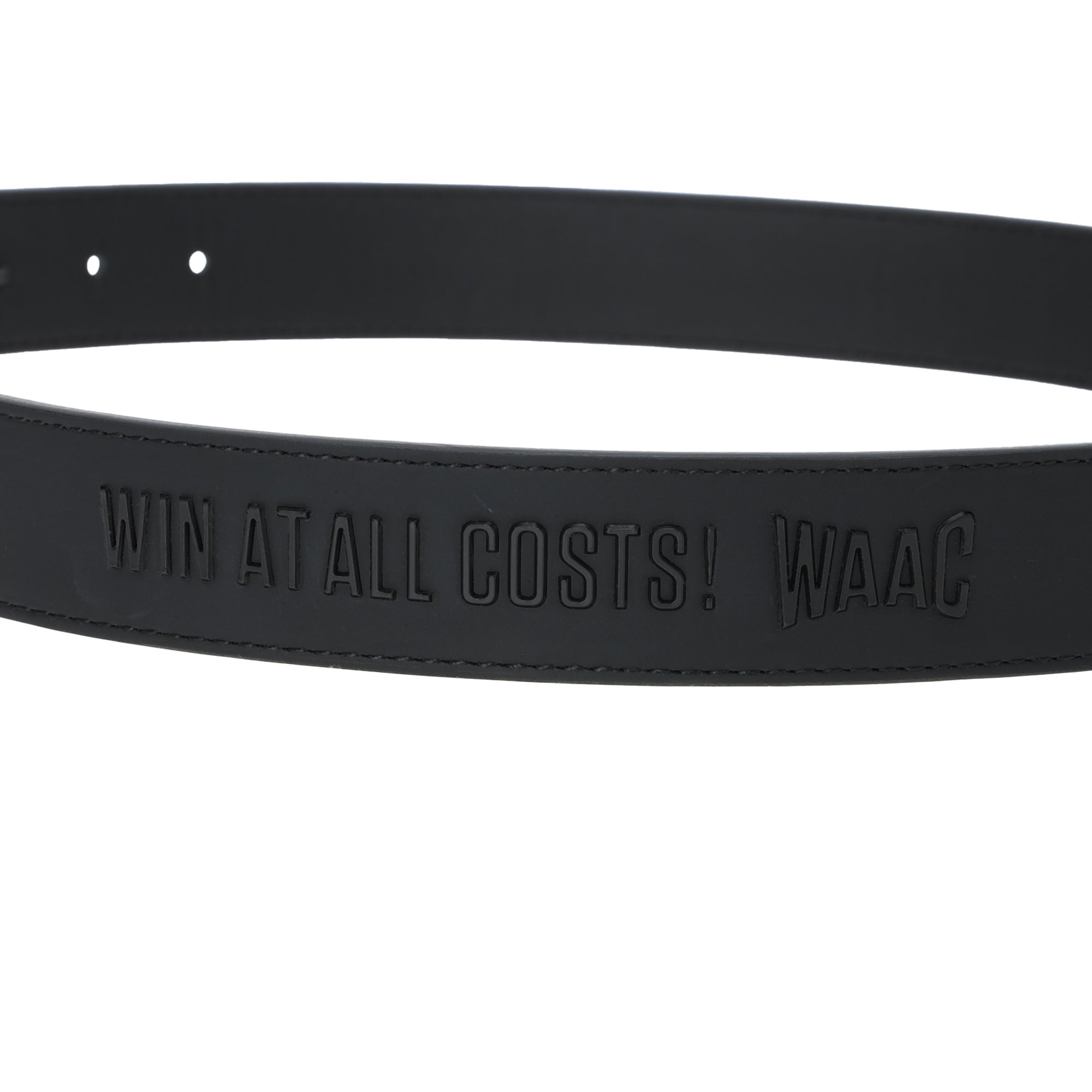 MEN ロゴバックルベルト ブラック