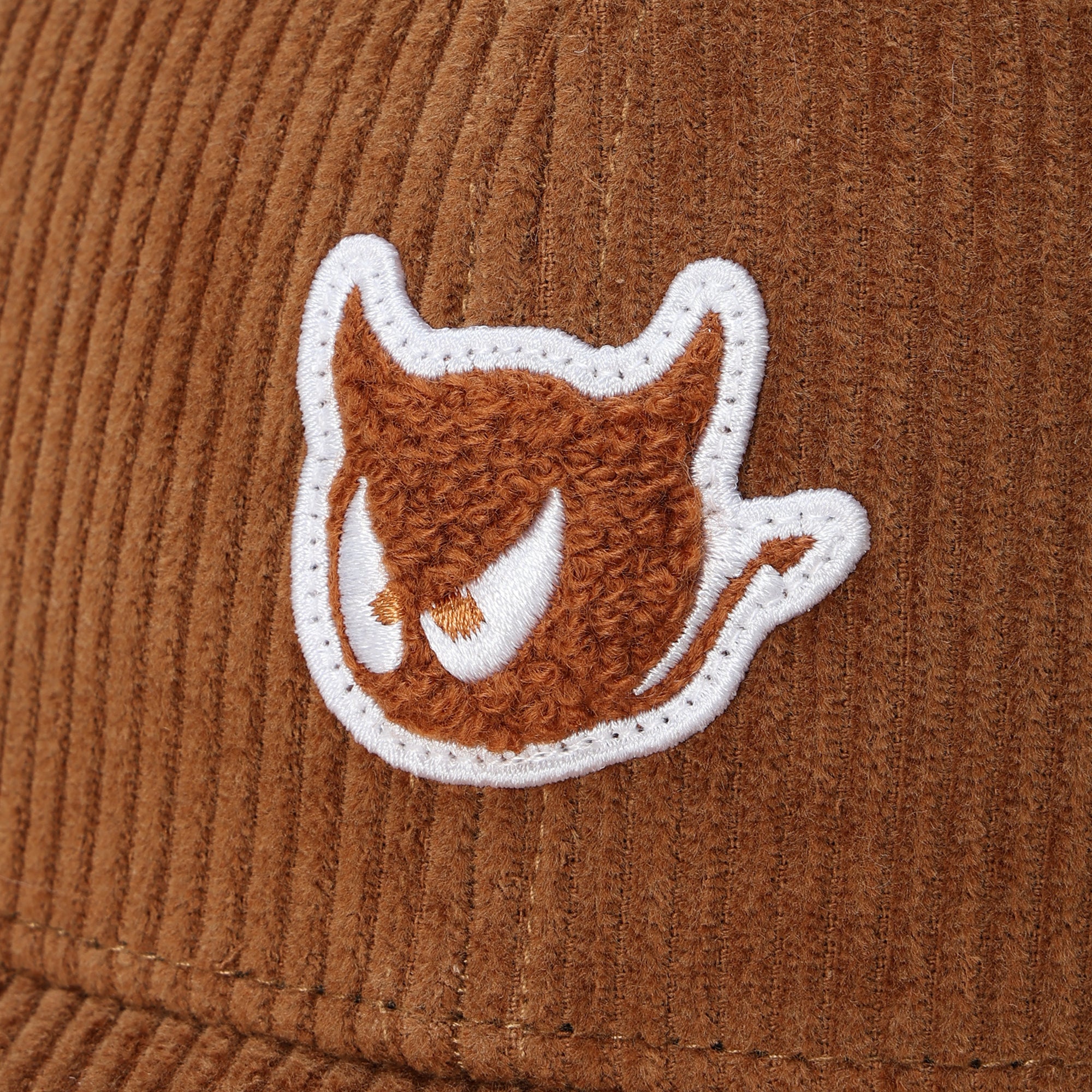 WOMEN コーデュロイポンポンキャップ キャメル