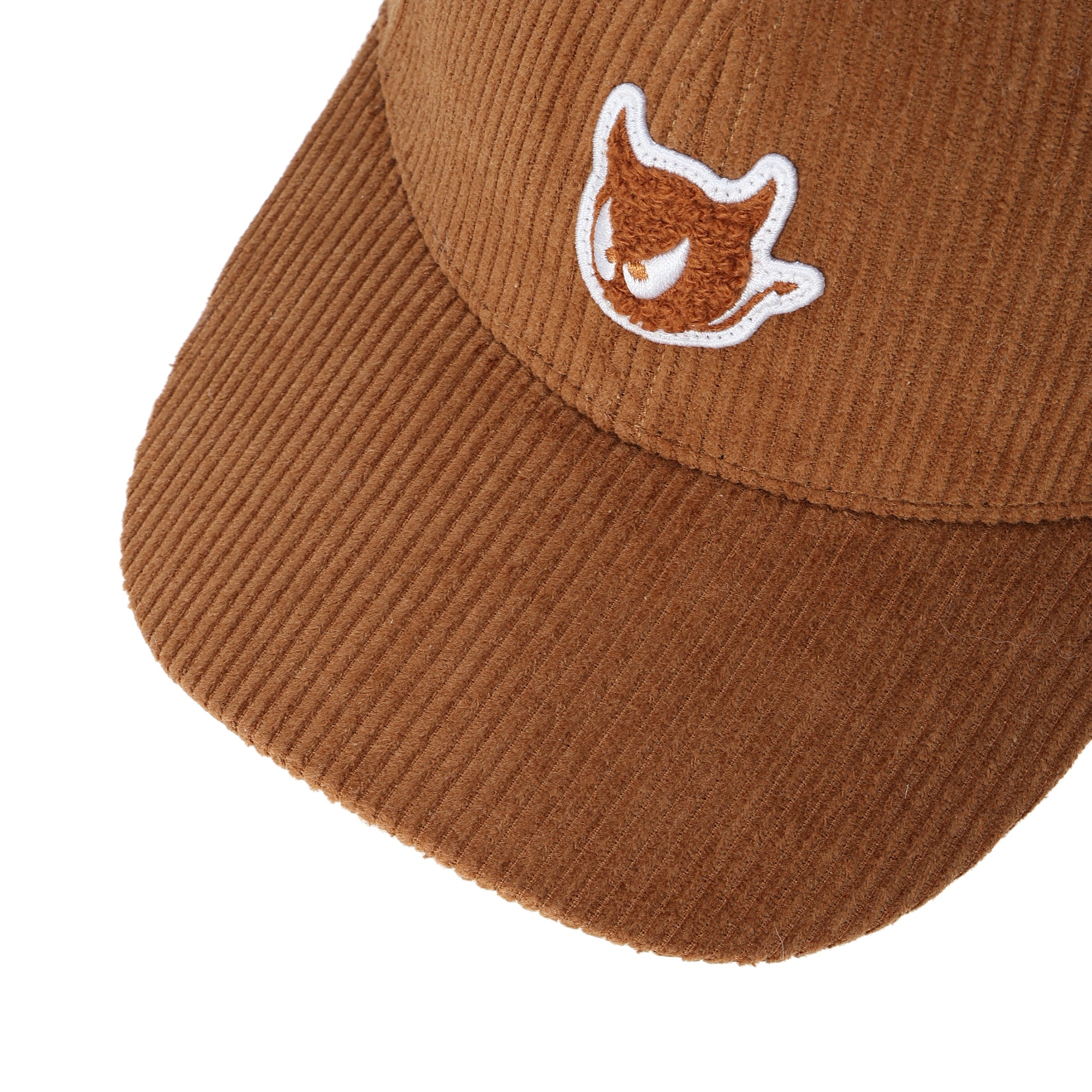 WOMEN コーデュロイポンポンキャップ キャメル