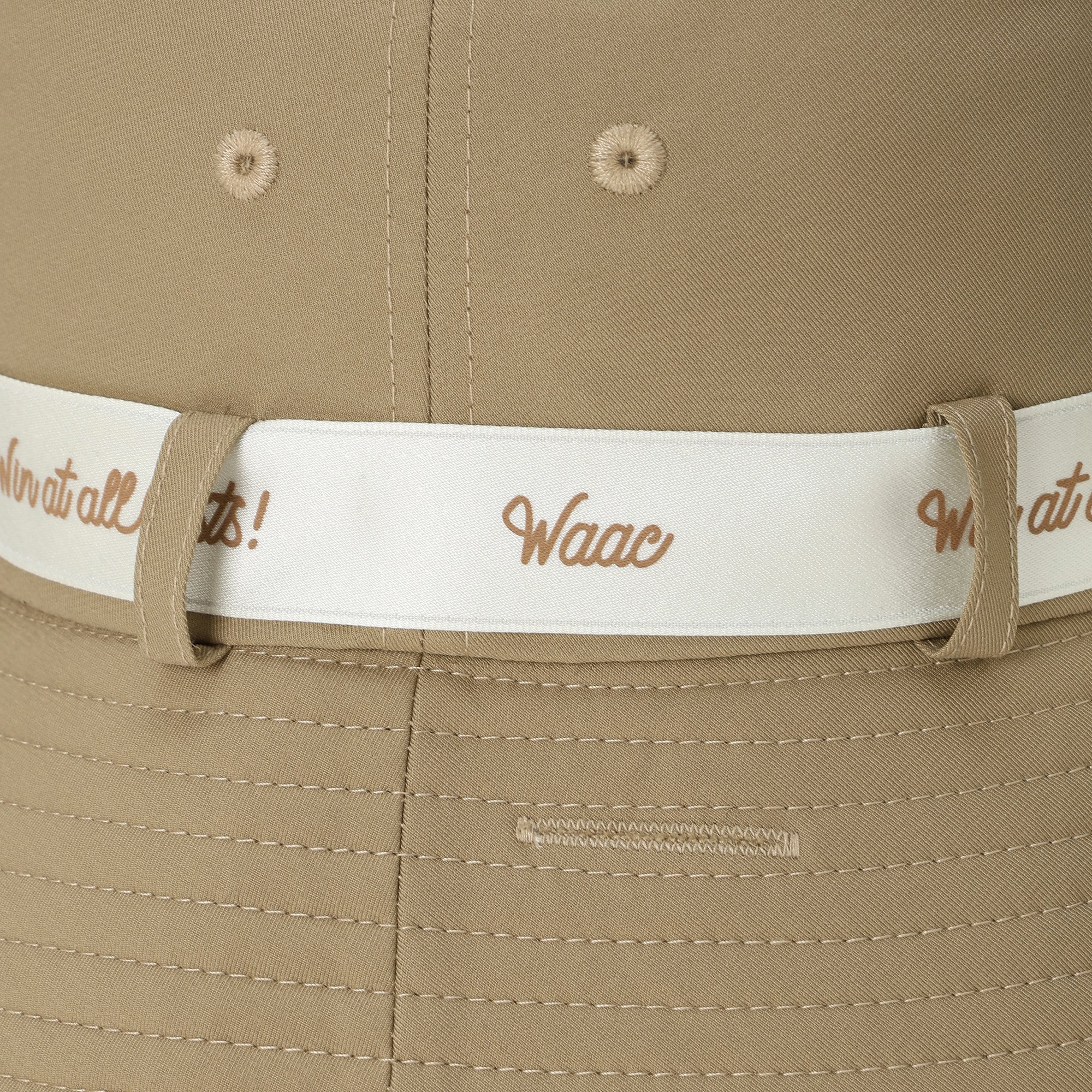 UNISEX リボンバケットハット ホワイト